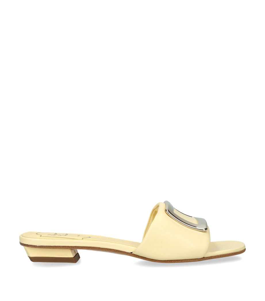 Roger Vivier Leather Belle Vivier Mules 20 Yellow Image 1