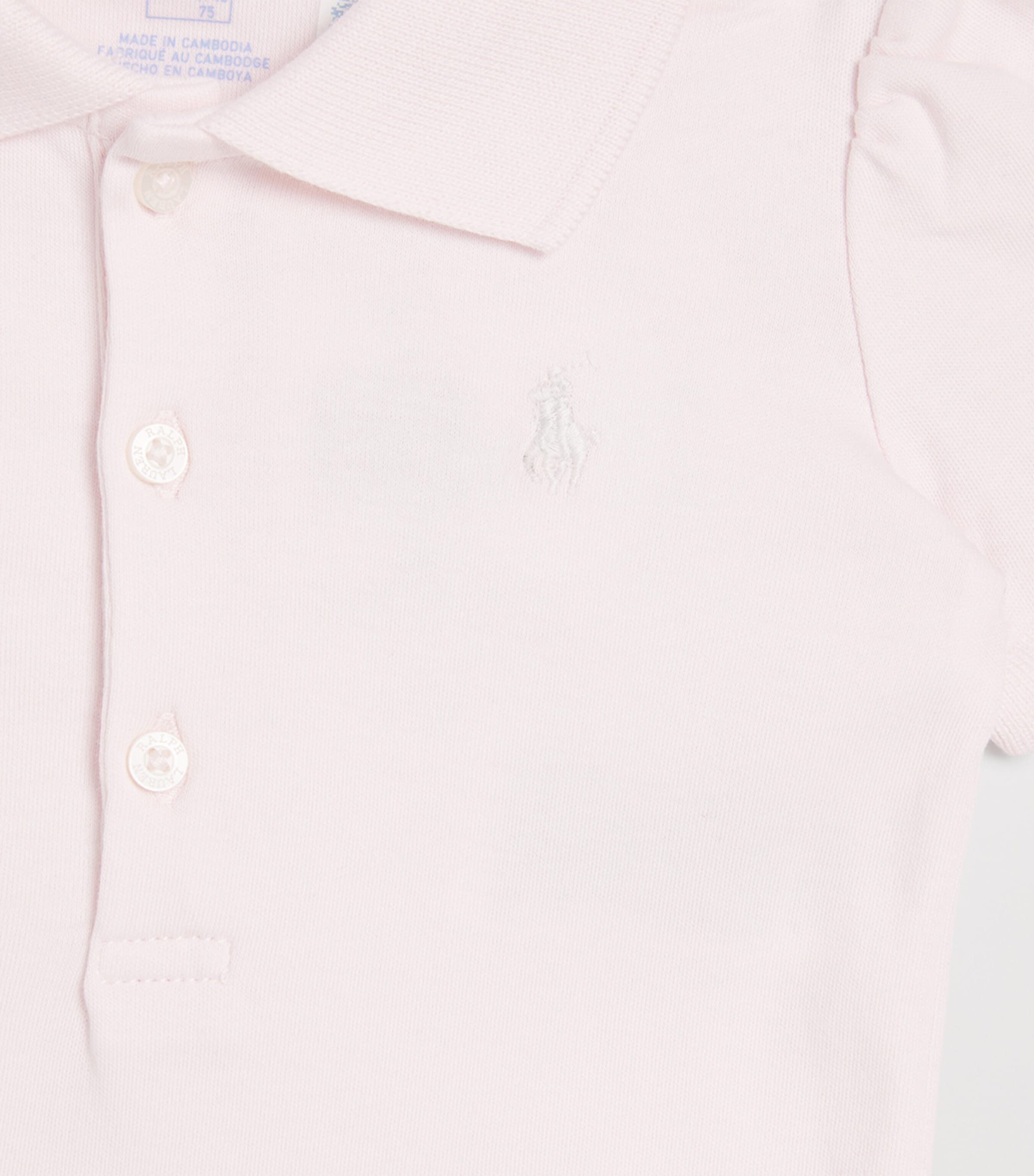 Cotton Polo Pony Bodysuit (3-24 Months) PINK Image 3