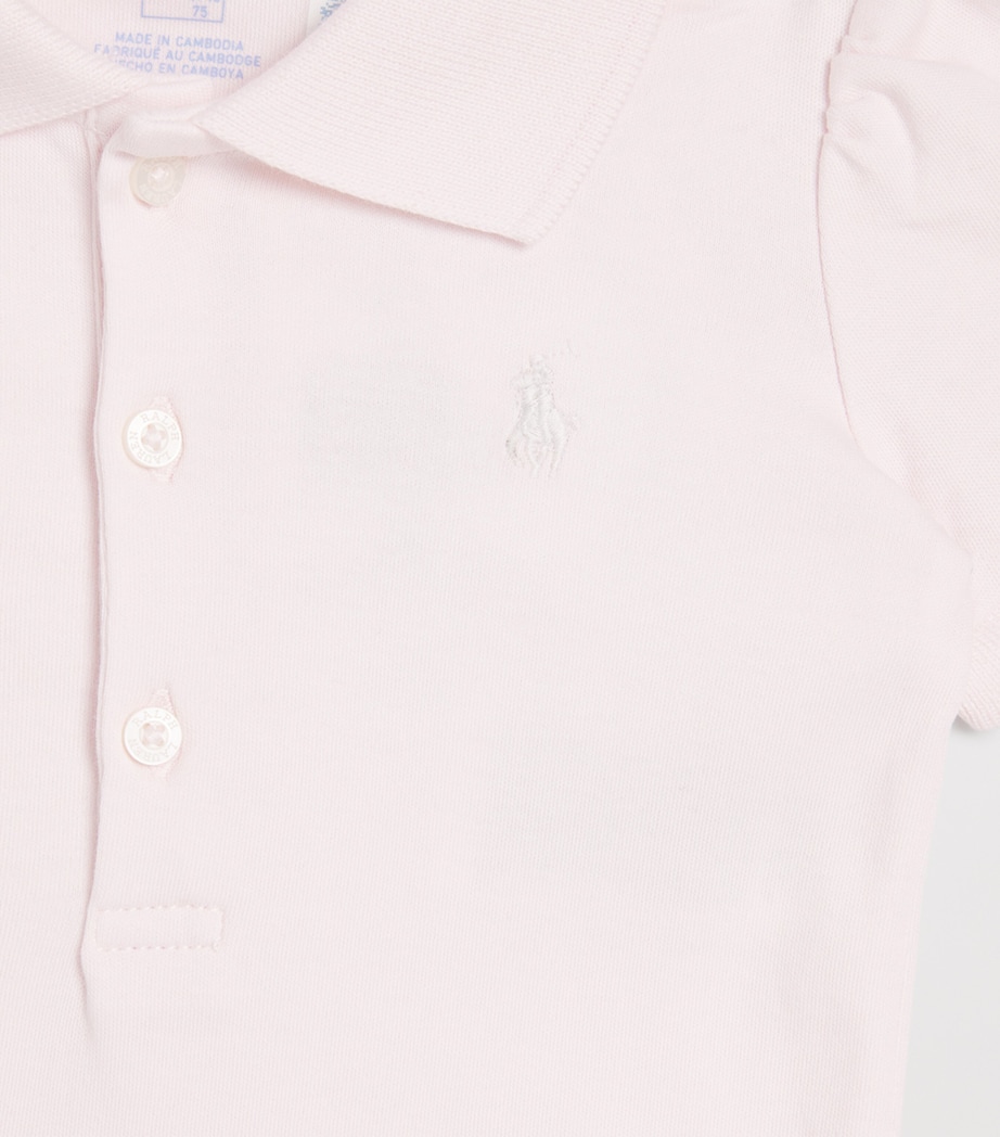 Cotton Polo Pony Bodysuit (3-24 Months) PINK Image 3