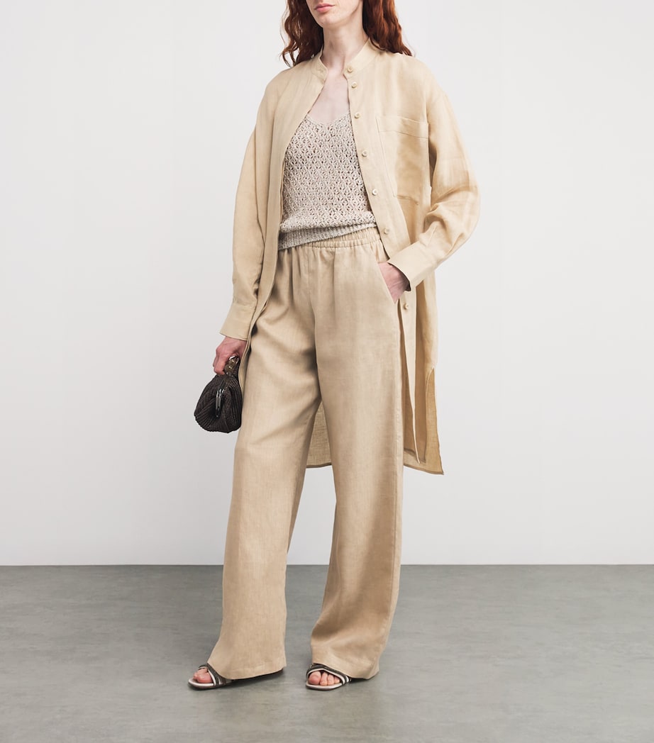 Linen Wide-Leg Trousers SABBIA Image 2