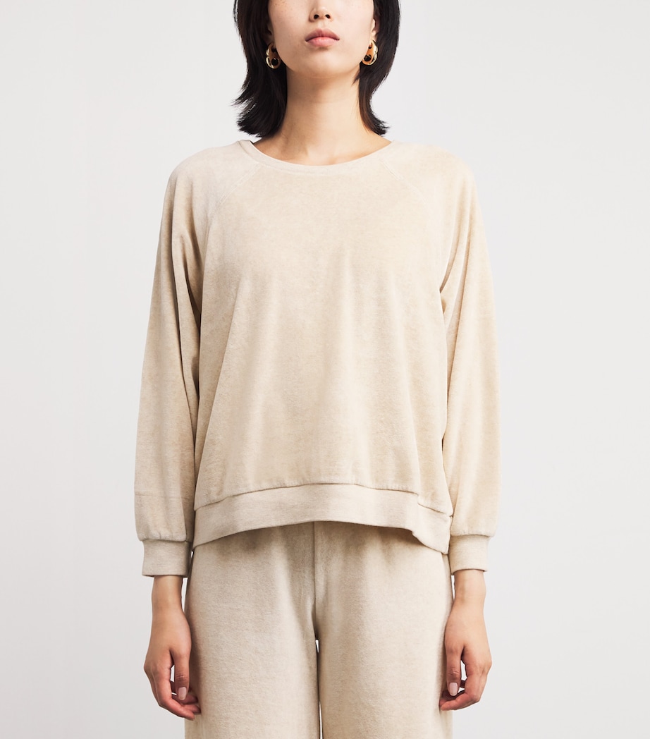 Cotton-Blend Samos Sweatshirt OATMEAL HEATHER Image 3