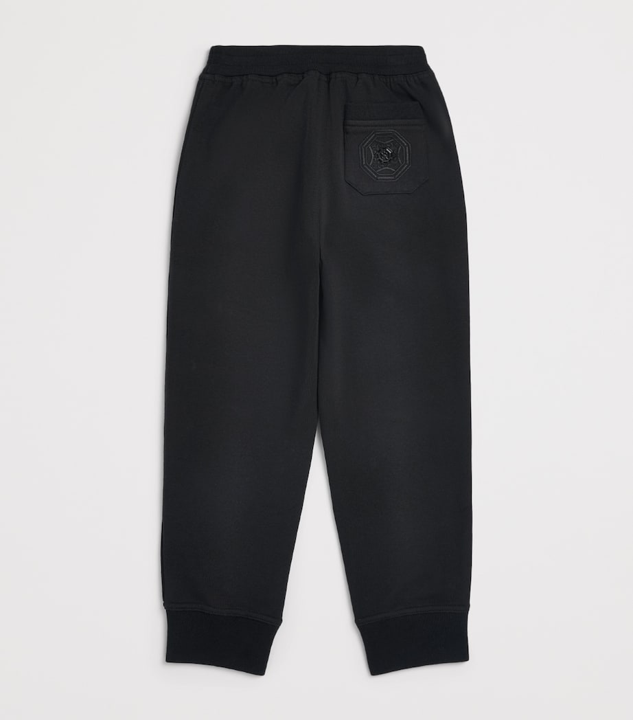 Stefano Ricci Kids Stretch-Cotton Sweatpants (4-16 Years) Blackc. Image 2