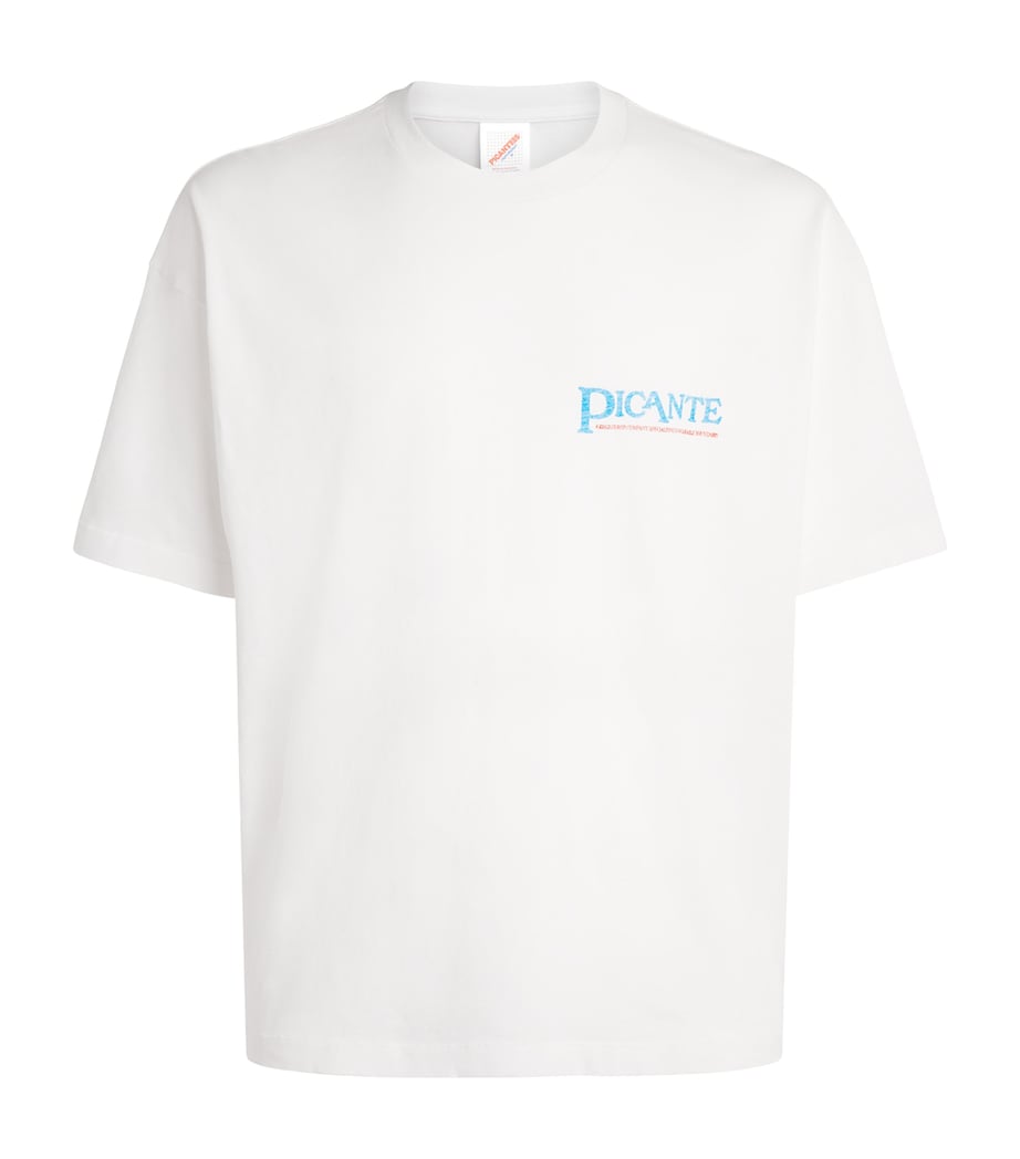 Picante Mens Champion T-Shirt Vintage White Image 1