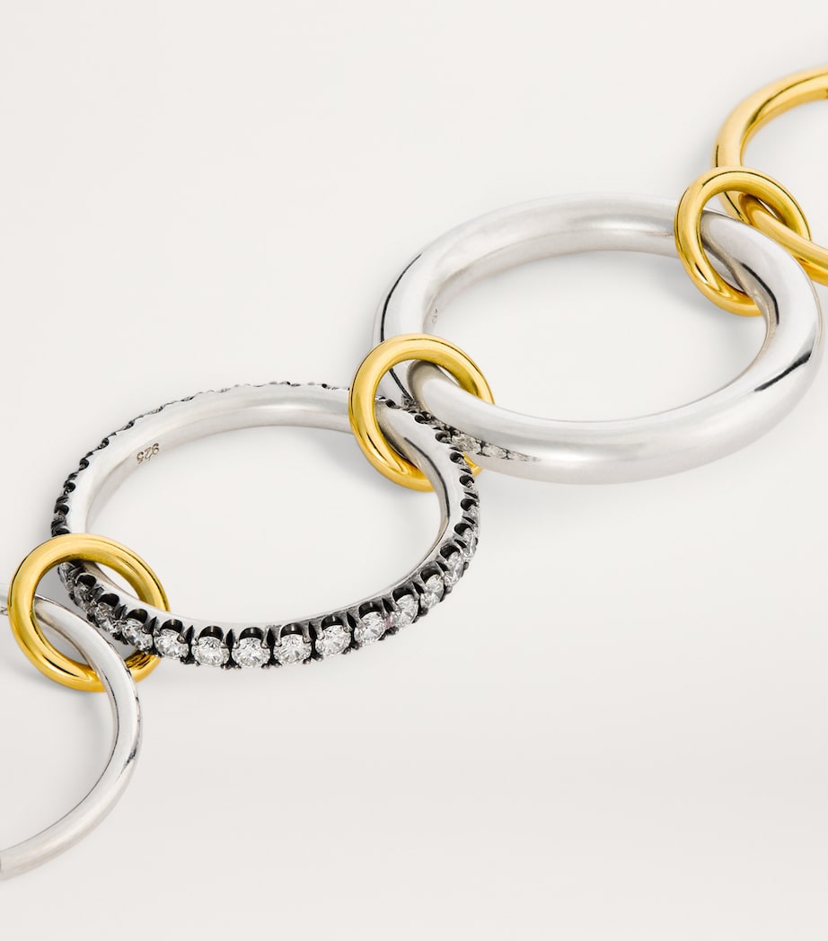 Yellow Gold, Sterling Silver and Diamond Janssen Ring YELLOW GOLD Image 4