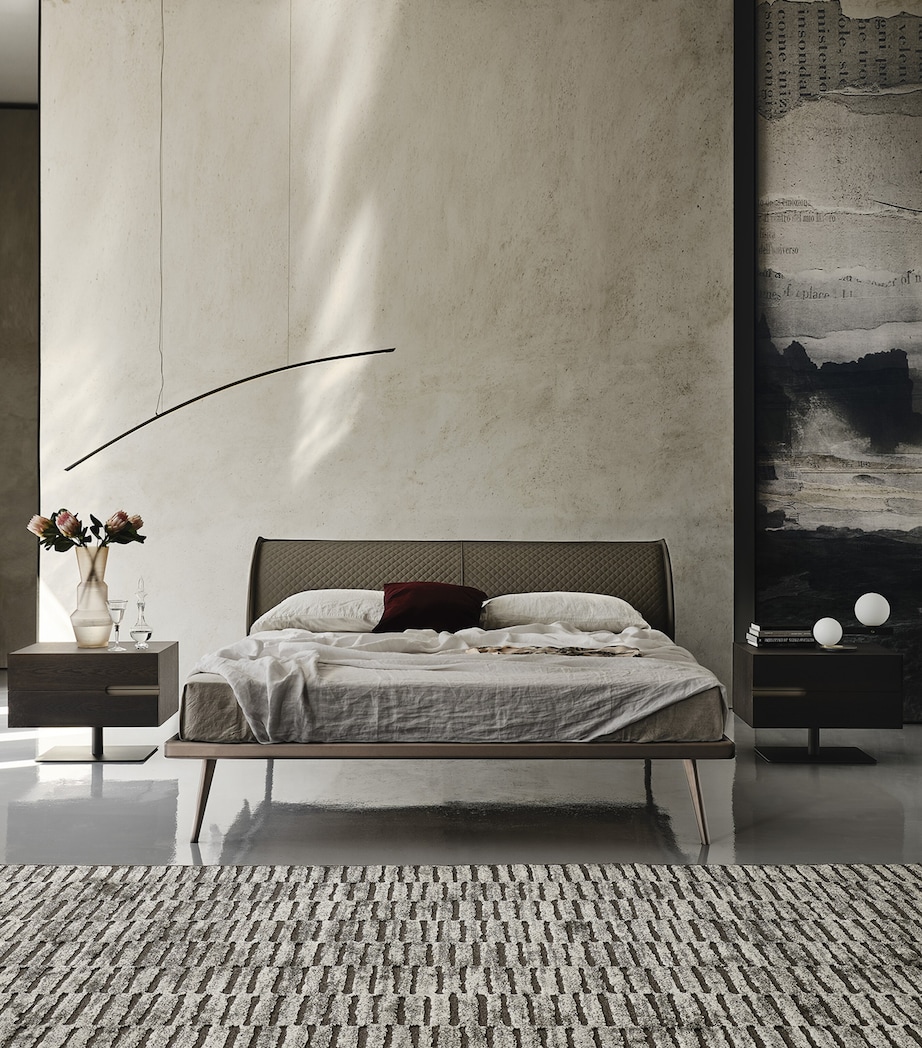 Leather and Steel Ayrton Bed Frame STEEL Image 2