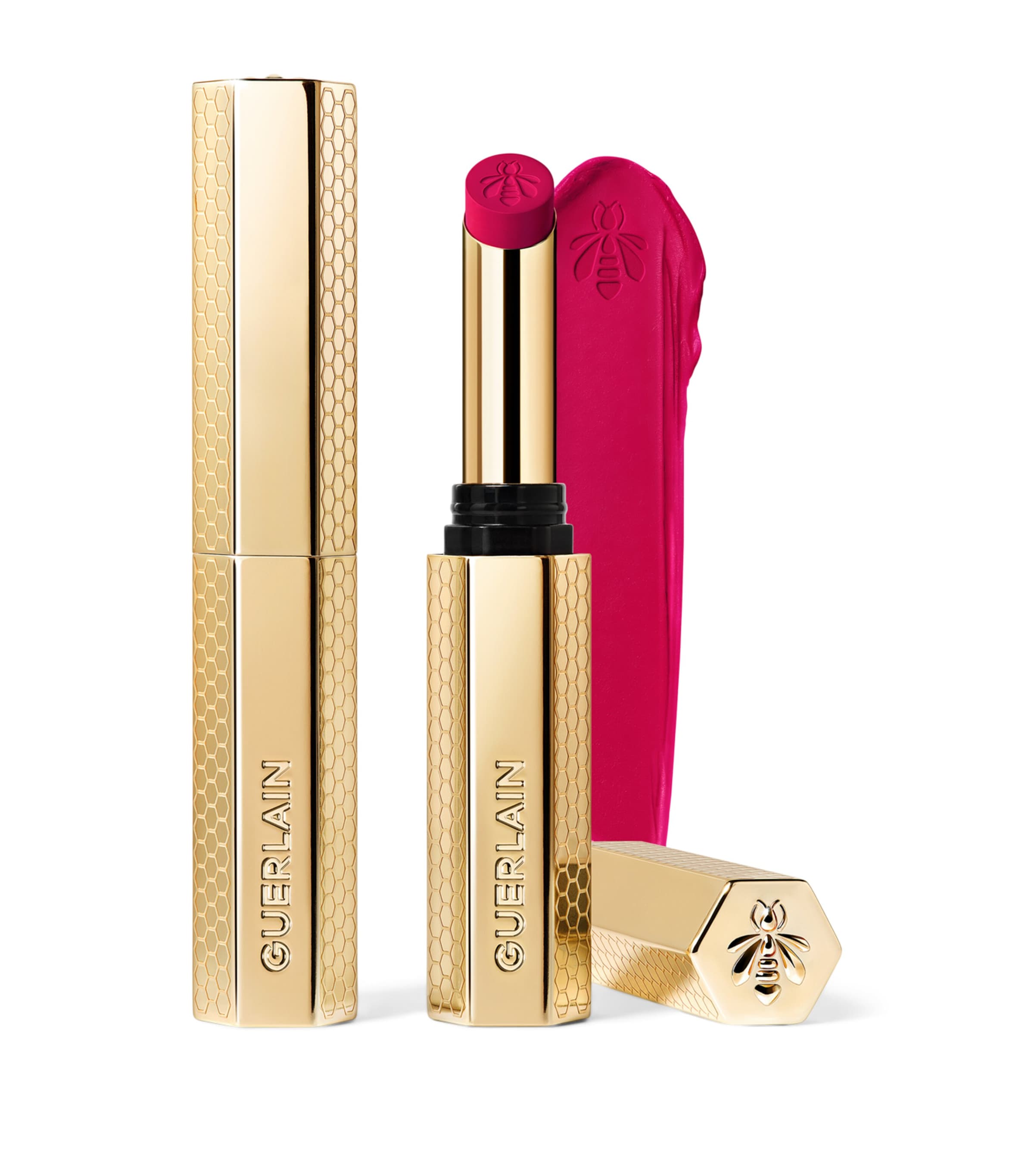 Guerlain KissKiss Honey-Infused Intense Lipstick Vibrant Rose Image 1