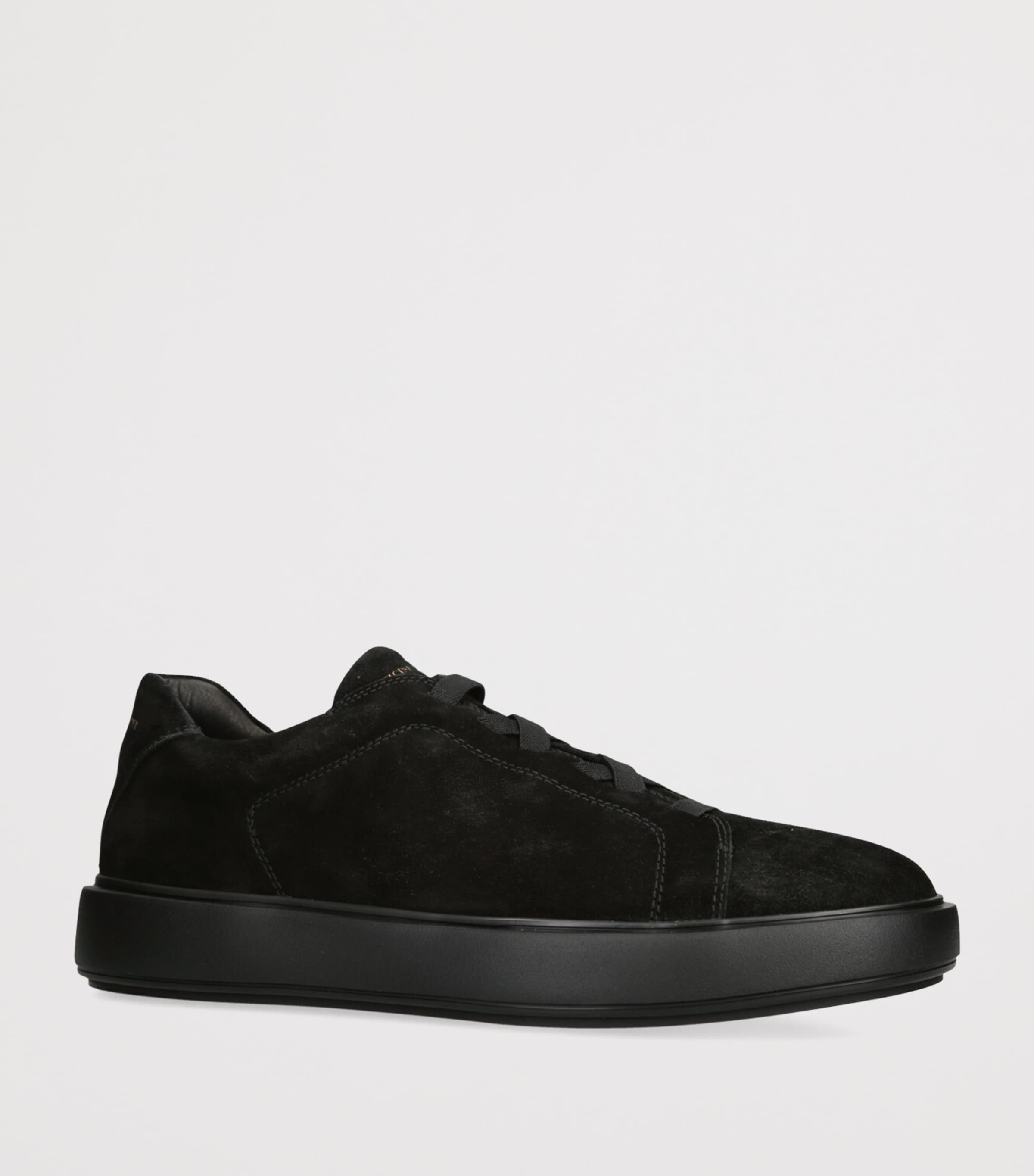 Officine Creative Suede Slouch Tonal Sneakers Black Image 3
