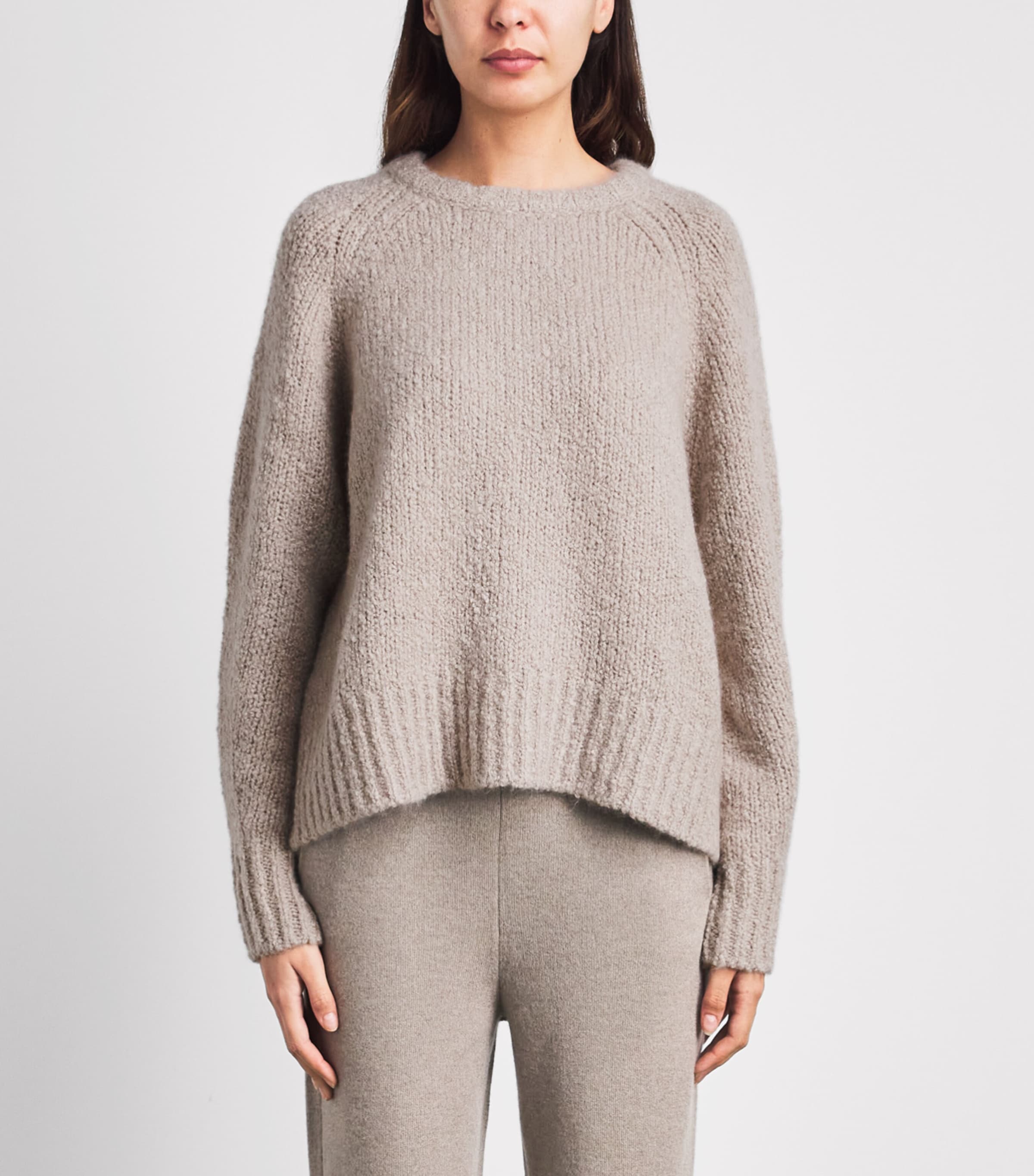 arch 4 Womens Cashmere-Silk Behati Chunky Sweater Alabaster Image 4