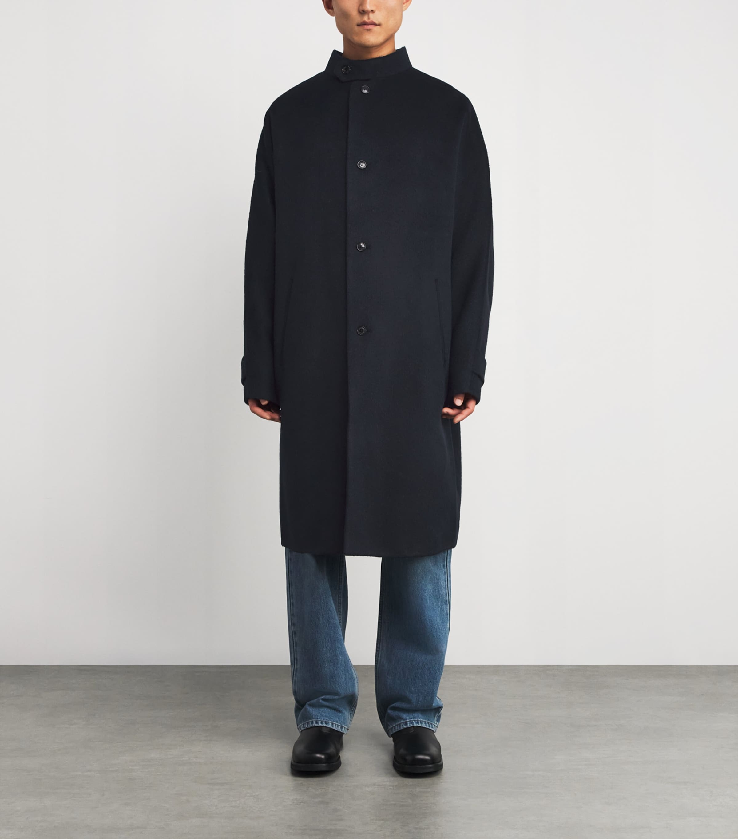 Wool-Alpaca Overcoat DARK NAVY DN Image 3