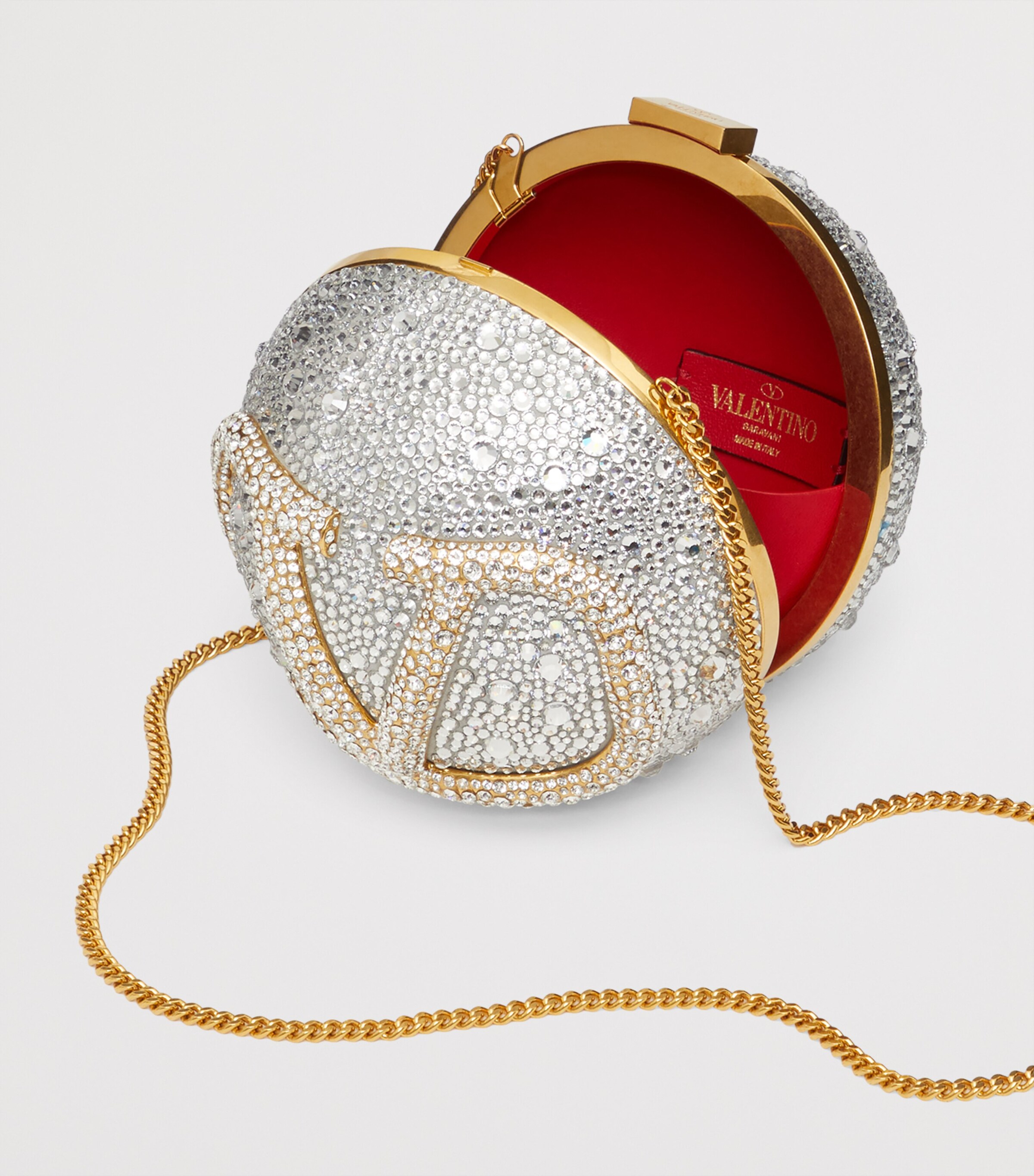 Valentino Garavani Silver Embellished VLogo Signature