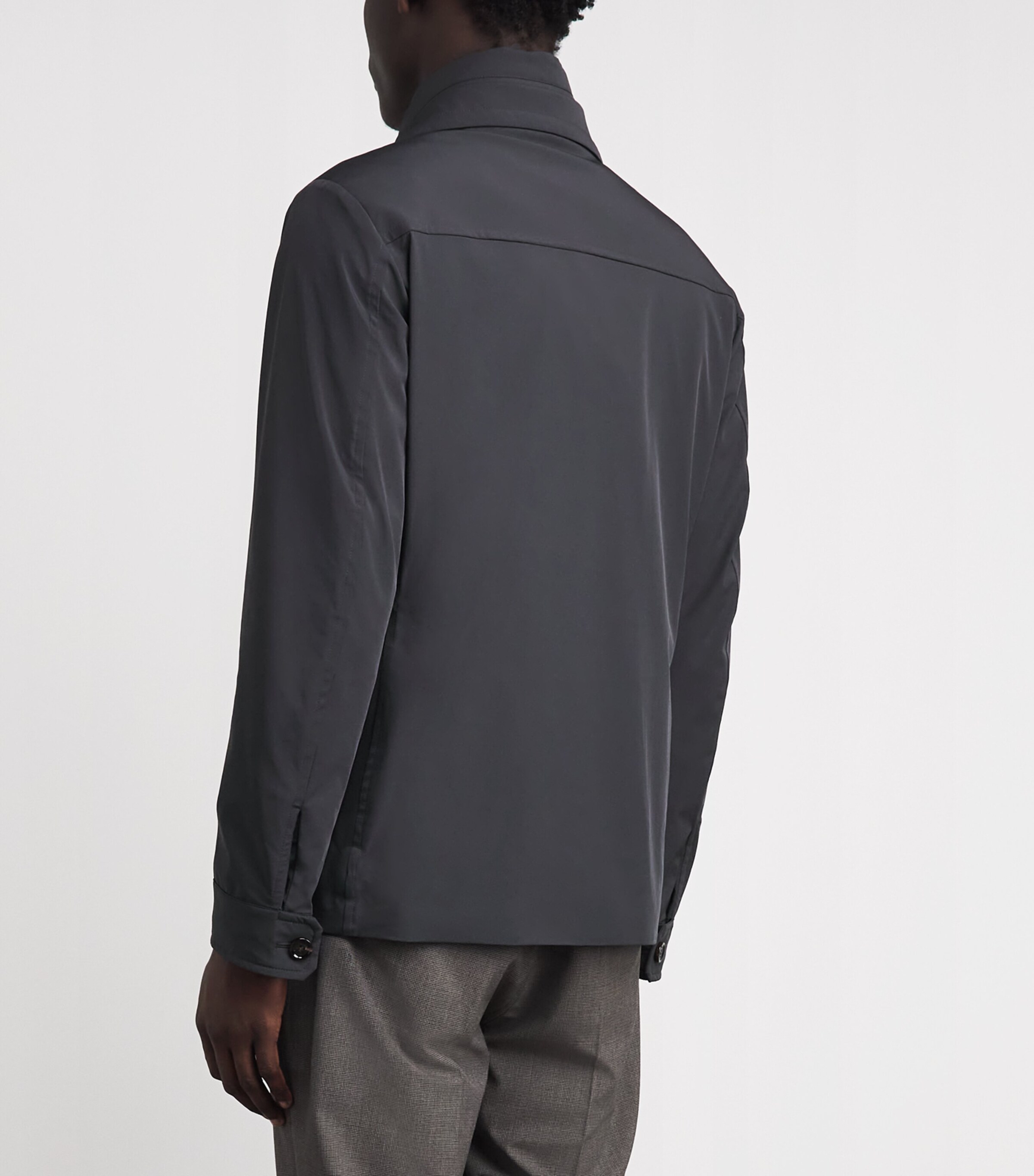 Moorer Mens Water-Repellent Volmer-KN Blazer Asfalto Image 5