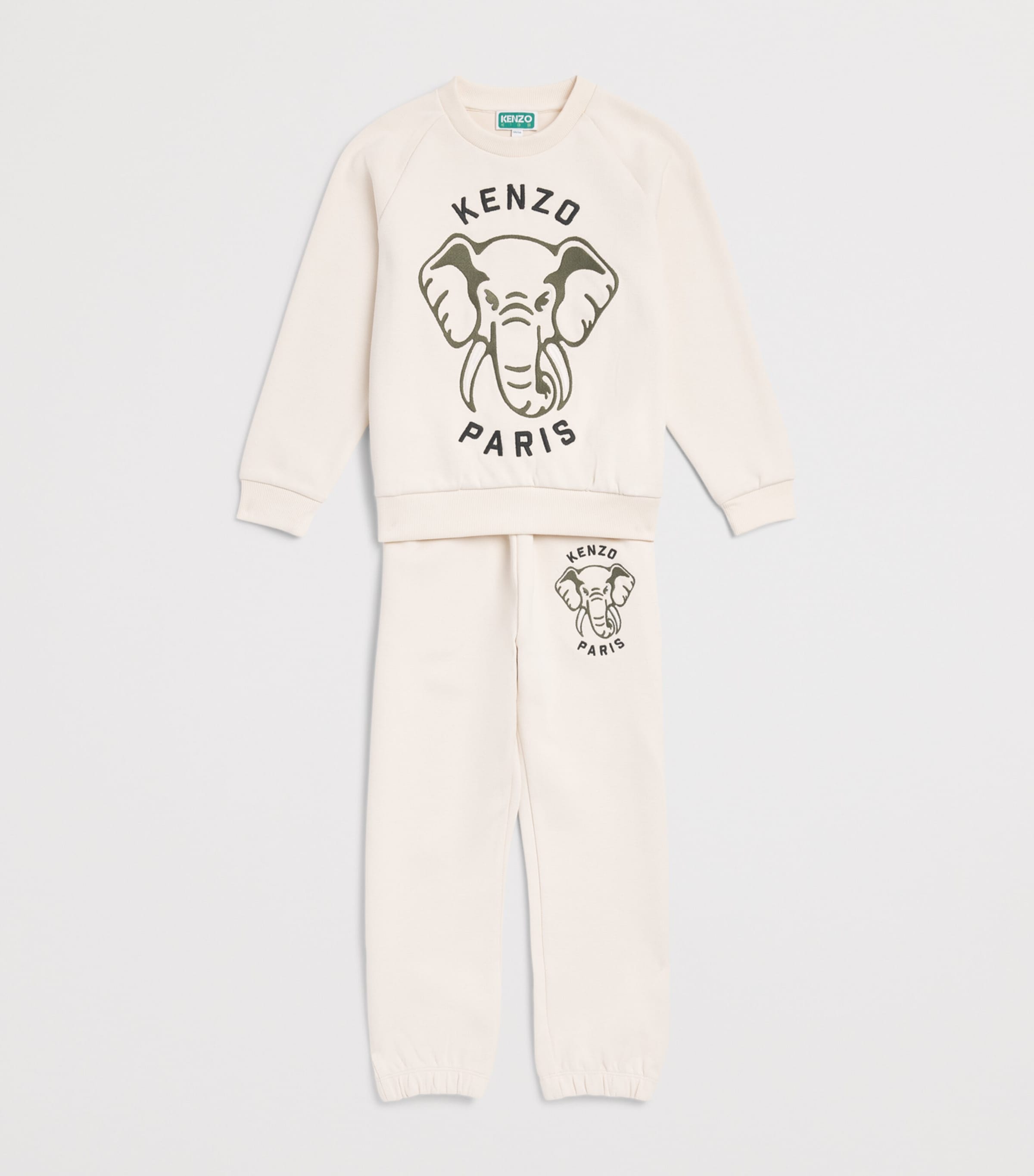 Kenzo Kids Logo Sweatshirt and Sweatpants (2-14 Years) Sand Image 2