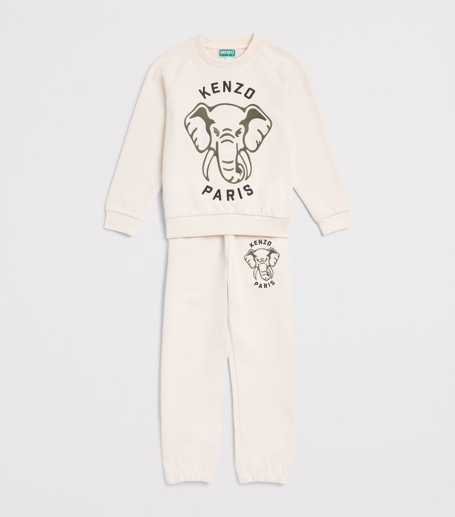 Kenzo Kids Logo Sweatshirt and Sweatpants (2-14 Years) Sand Image 2
