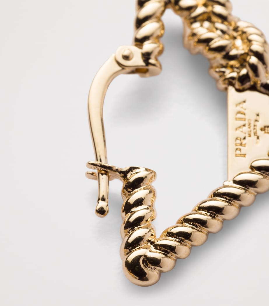 Prada Triangle Earrings Gold/silver Image 3