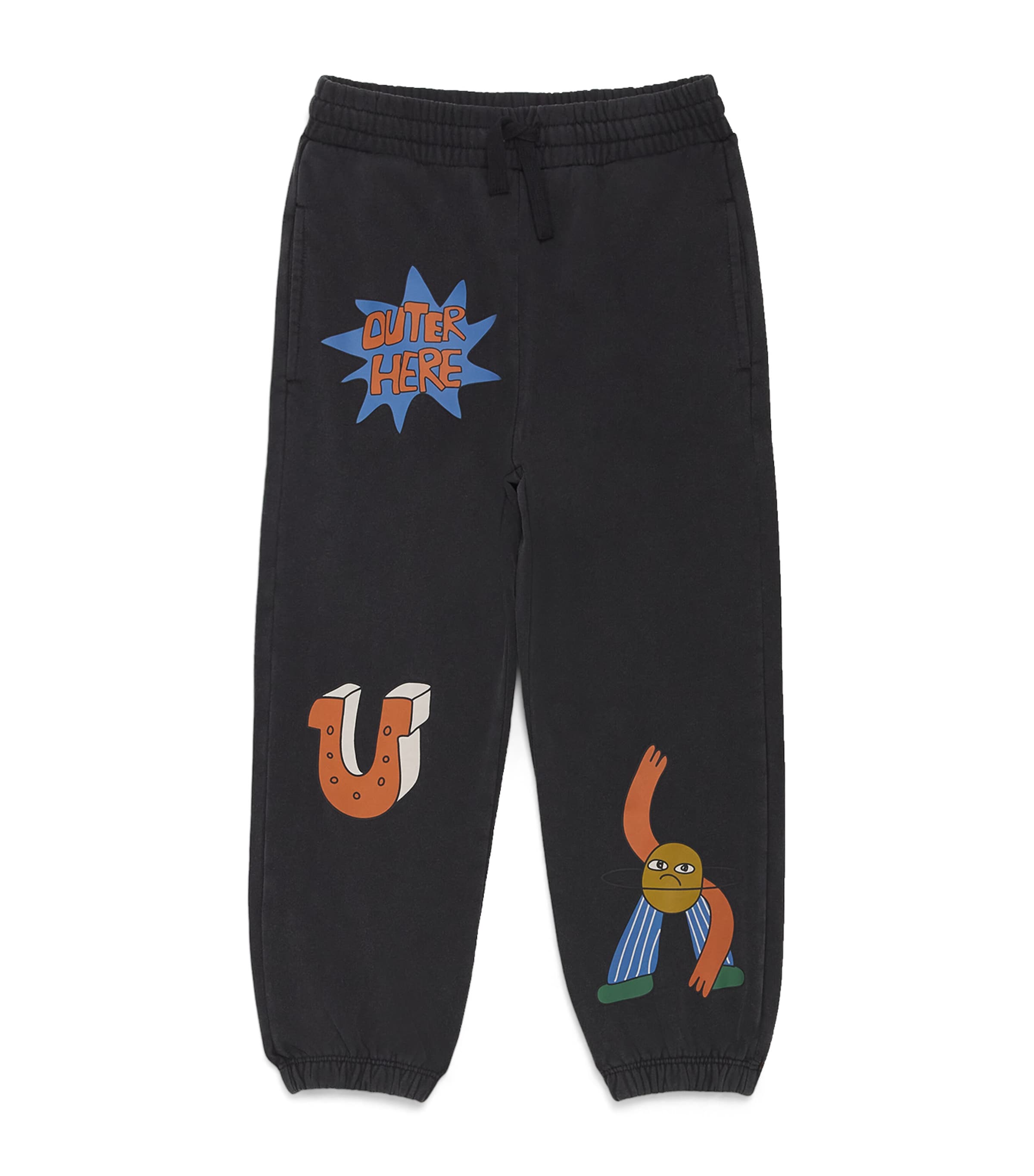 Stella Mccartney Kids' Cosmic Characters Sweatpants In Black