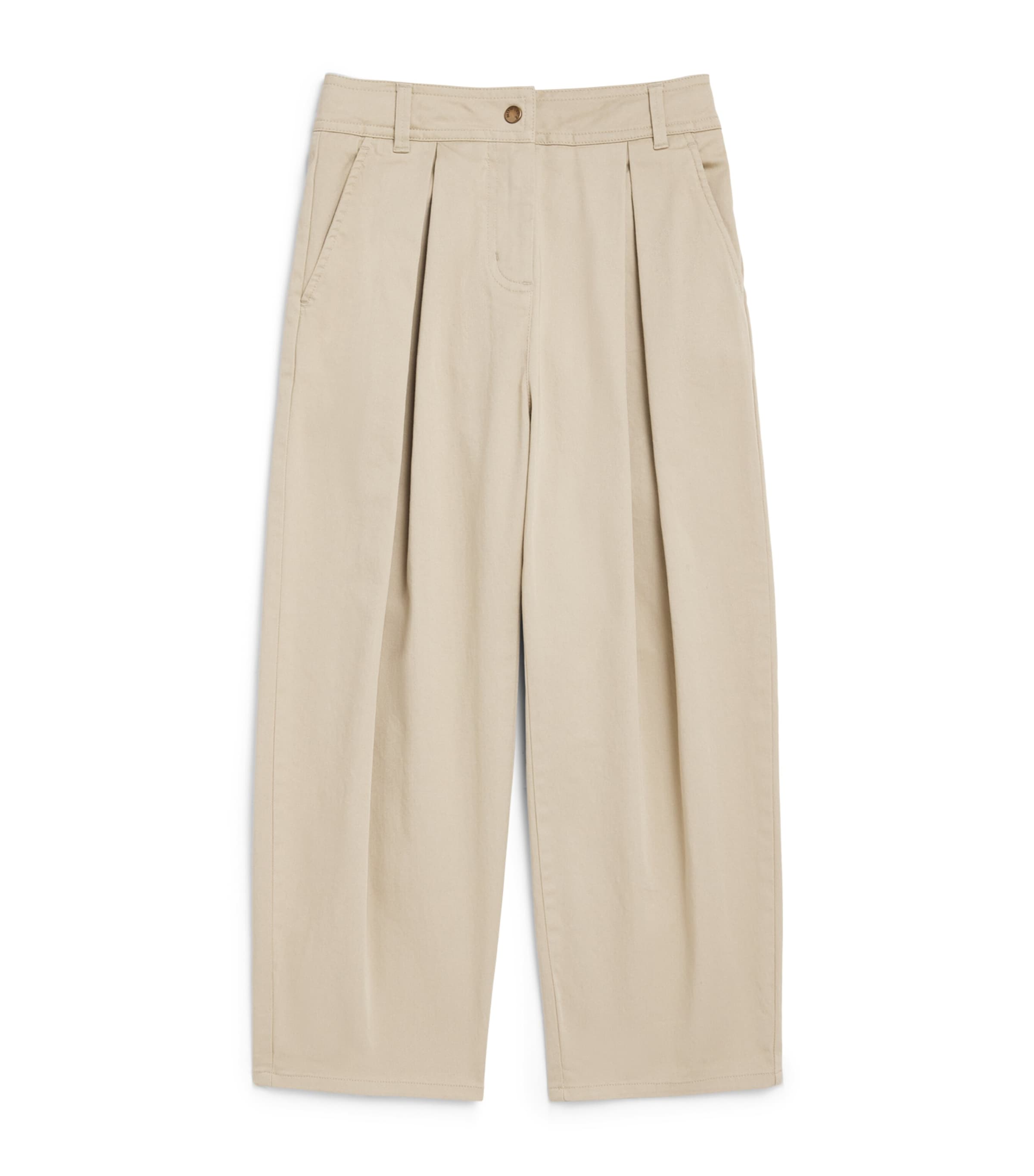 Moncler Enfant Stretch-Cotton Pleated Trousers (4-6 Years) Image 1