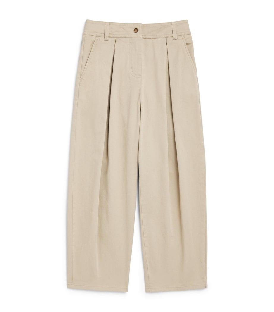 Moncler Enfant Stretch-Cotton Pleated Trousers (4-6 Years) Image 1