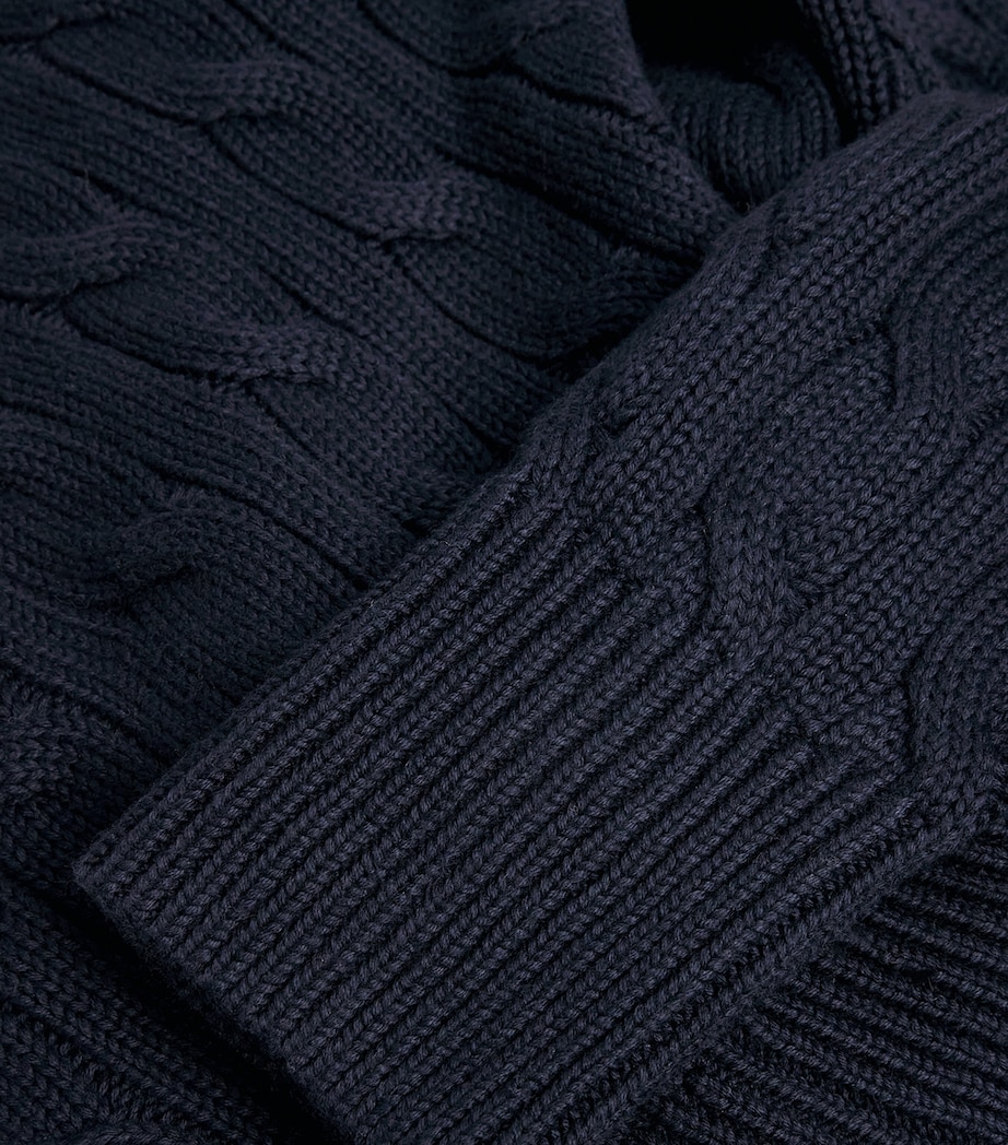 Cotton Cable-Knit Cardigan HUNTER NAVY Image 5