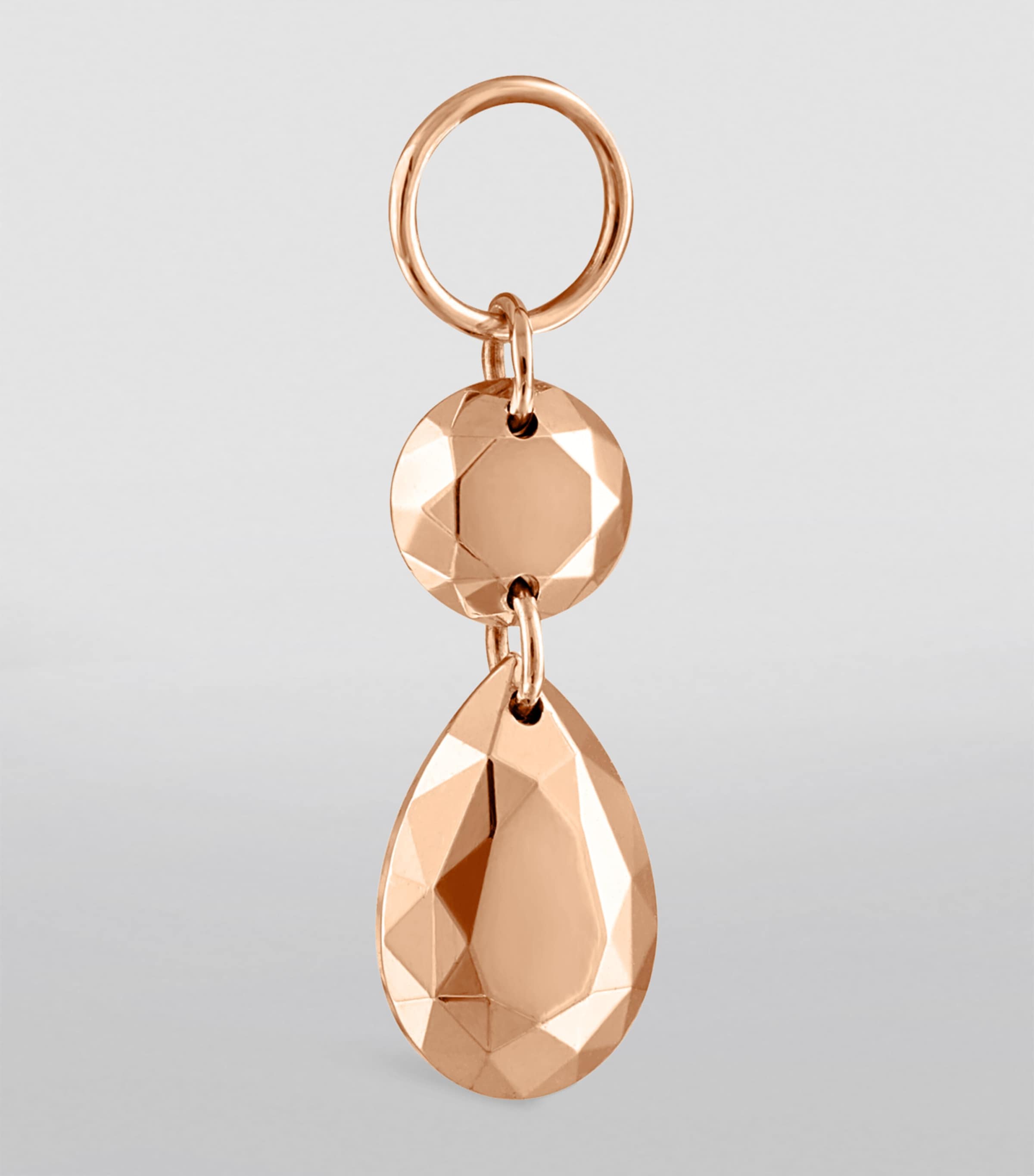 Double Faceted Gold Charm ROSE GOLD Image 2