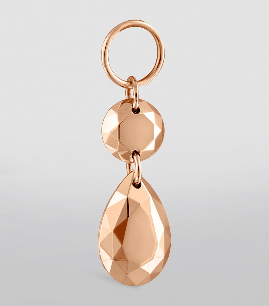 Double Faceted Gold Charm ROSE GOLD Image 2