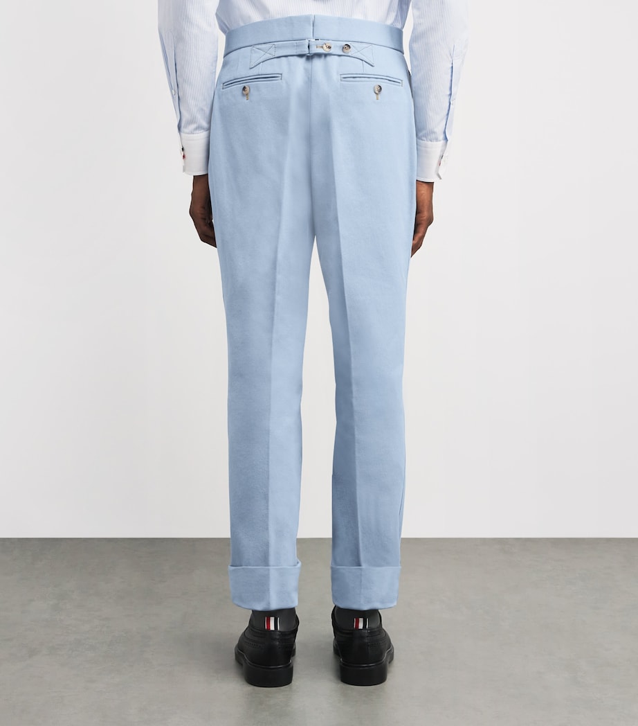 Cotton Backstrap Trousers LIGHT BLUE Image 4
