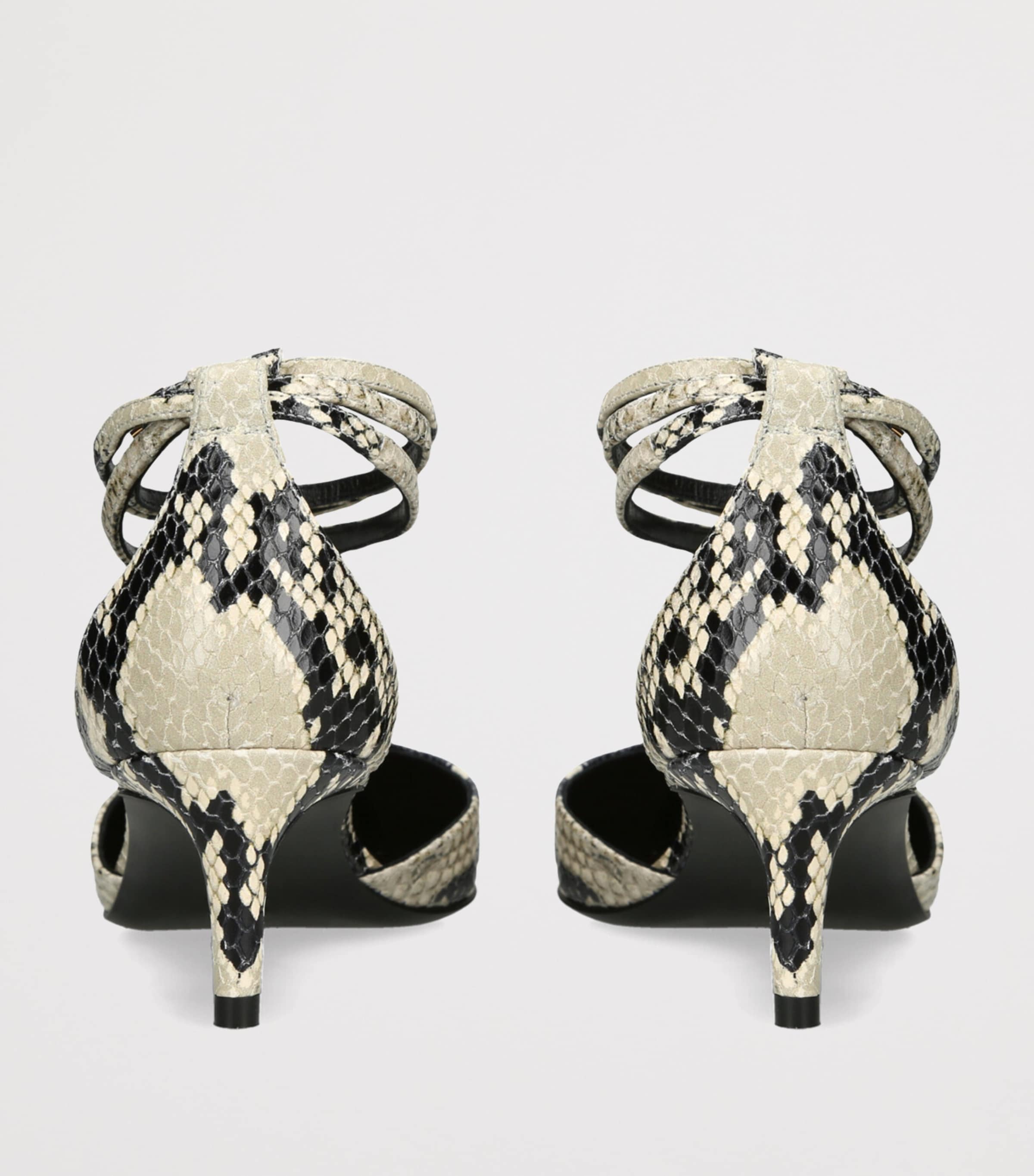Python-Embossed Leather Mia Pumps 45 GREY/P.CMB Image 2