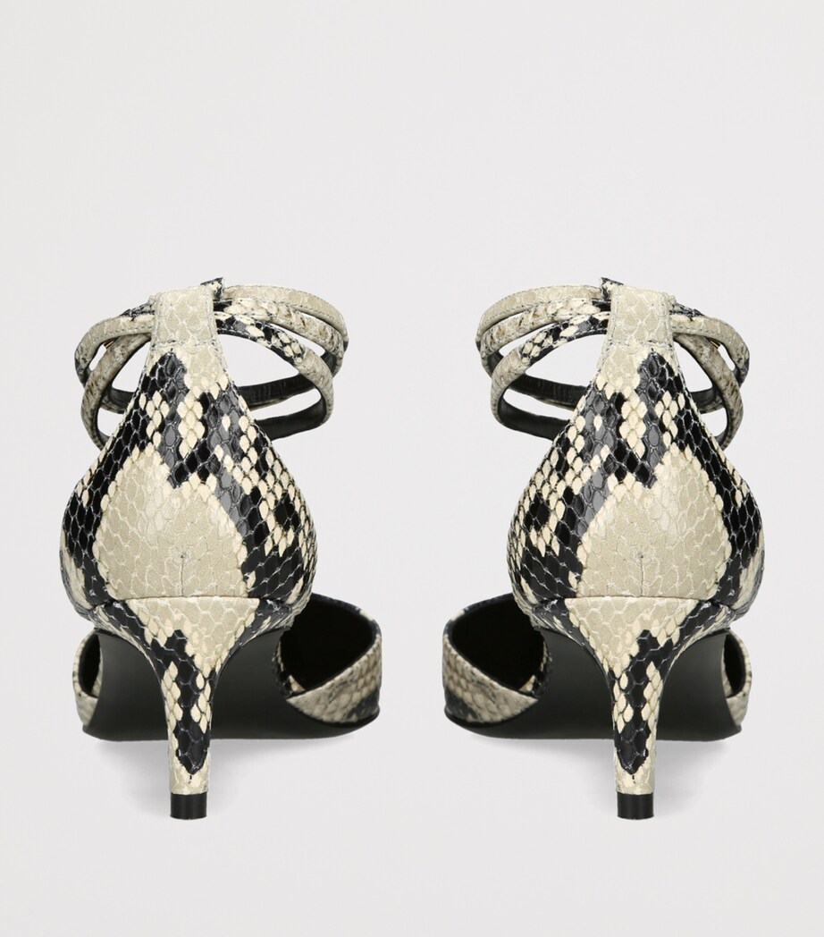 Python-Embossed Leather Mia Pumps 45 GREY/P.CMB Image 2