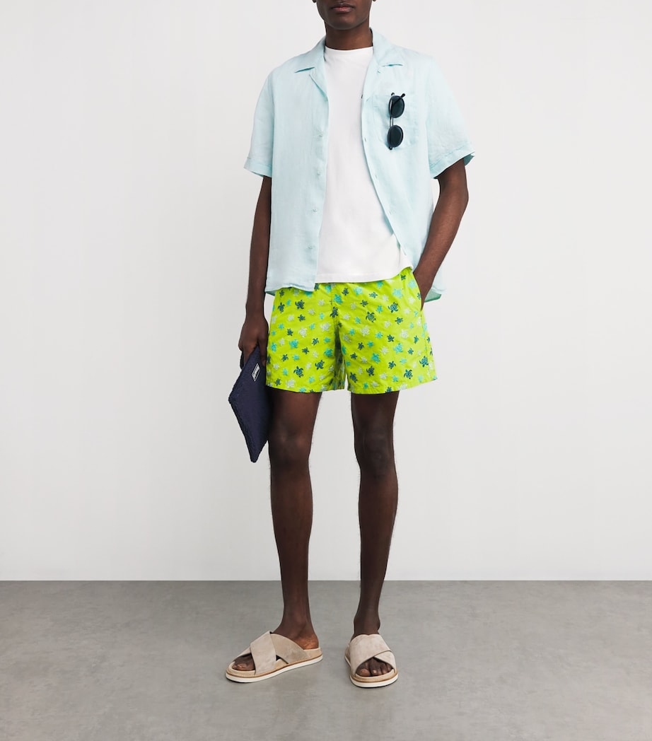 Turtle Embroidered Mistral Swim Shorts 426LIME Image 2