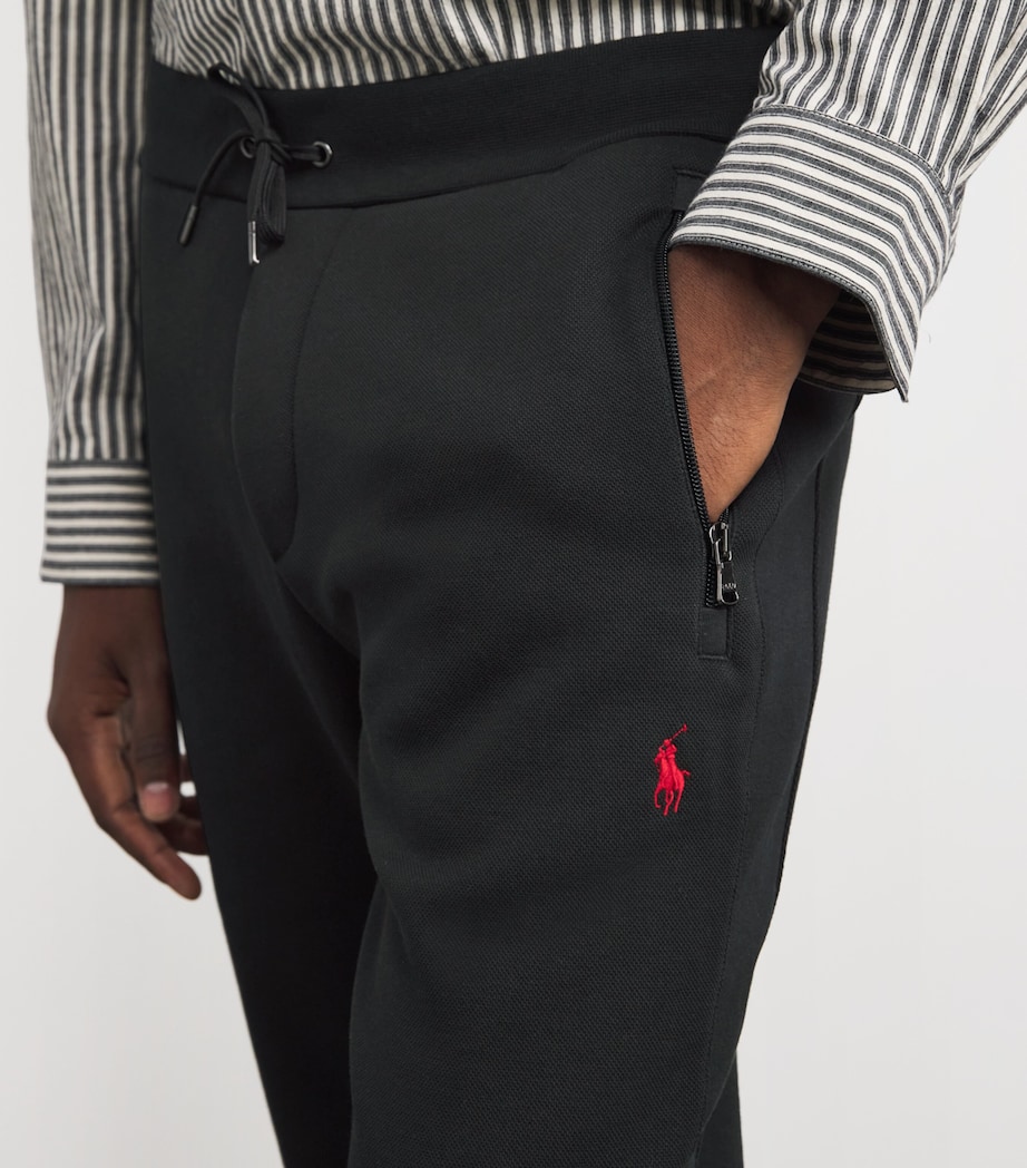 Cotton-Blend Polo Pony Sweatpants BLACK Image 6