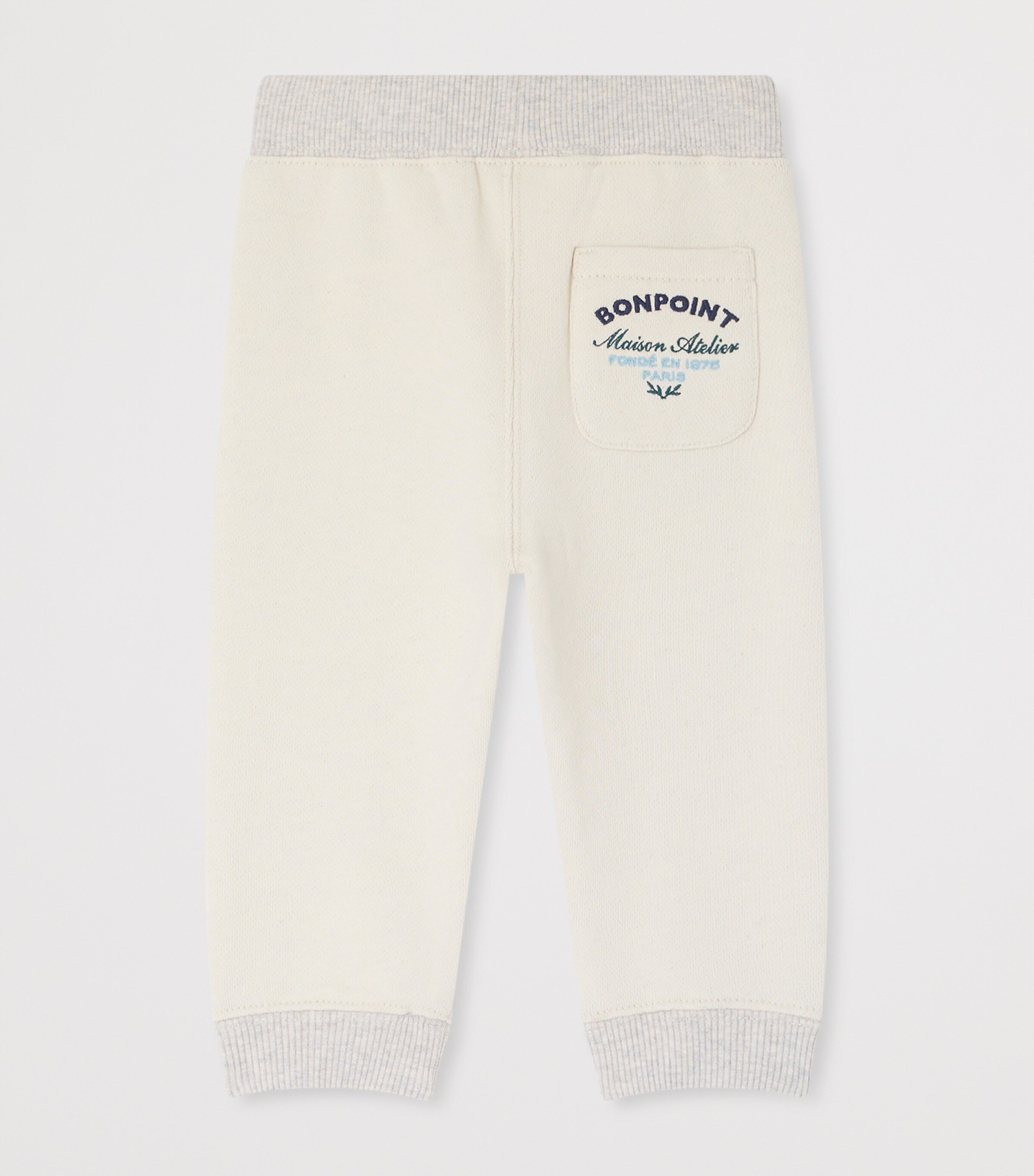 Bonpoint Organic Cotton Bambo Sweatpants (6-18 Months) Gris Chine Image 2