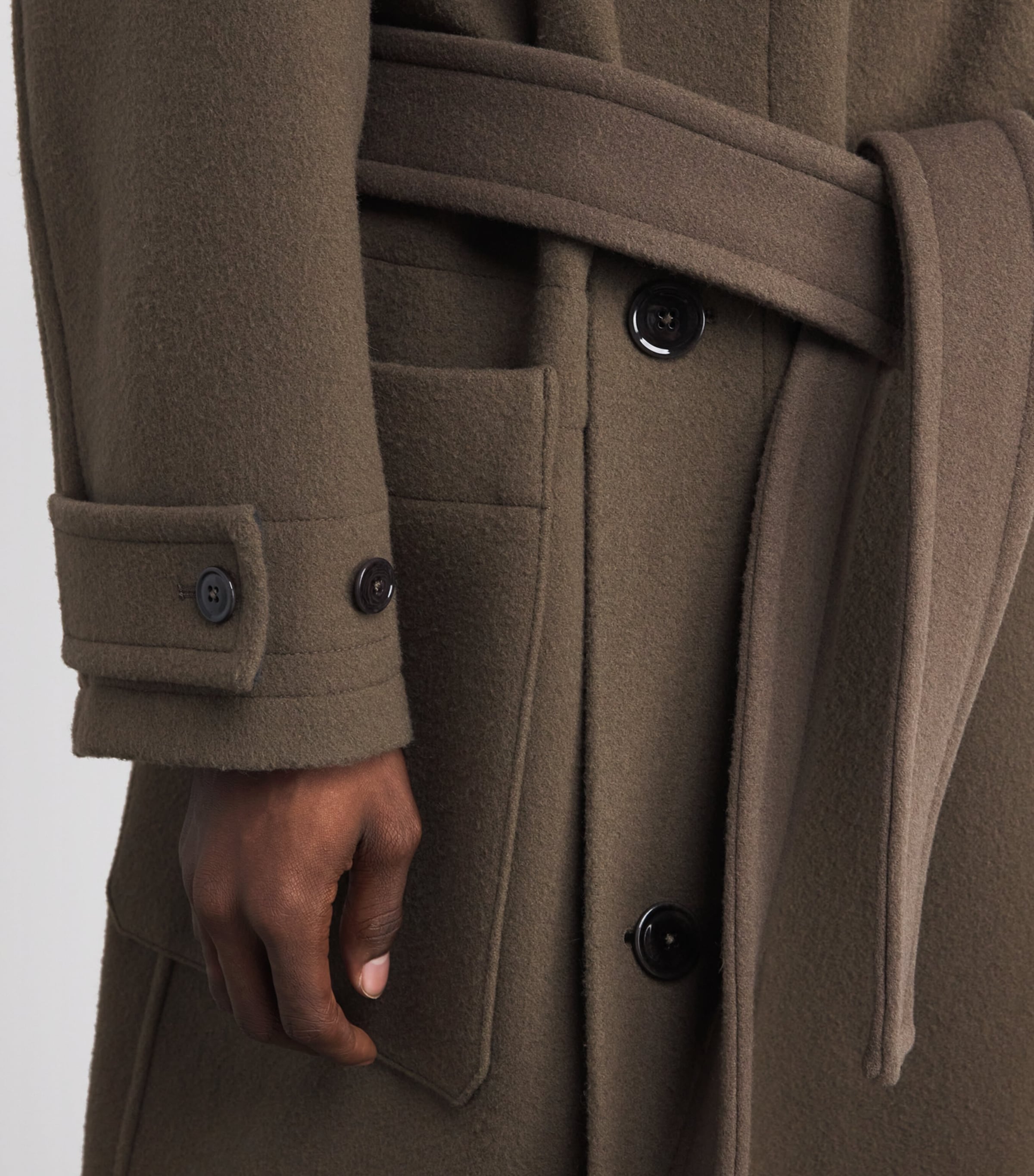 Lemaire Brown Wool Overcoat | Harrods UK