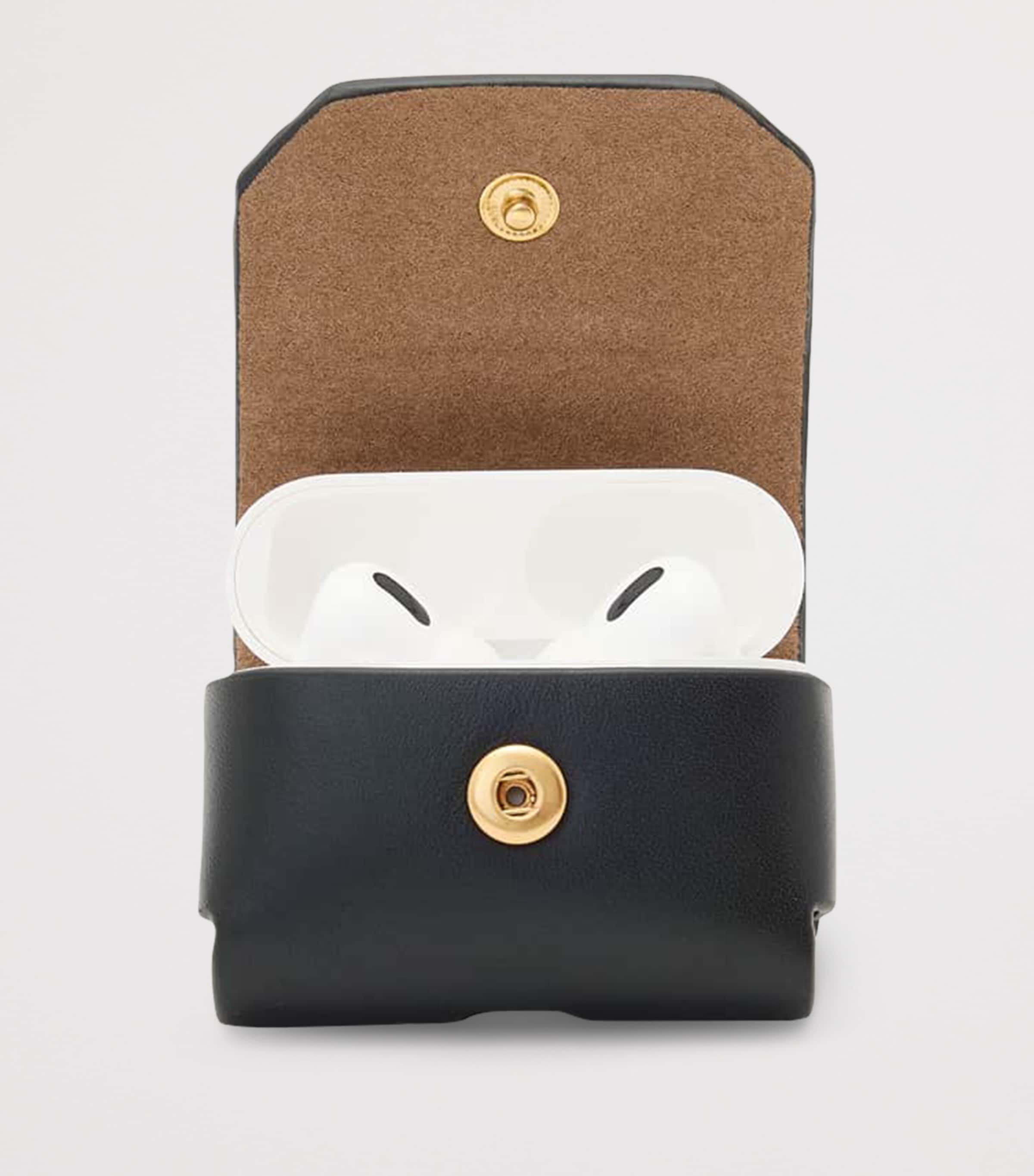Leather Hex AirPods Case BLACK Image 2