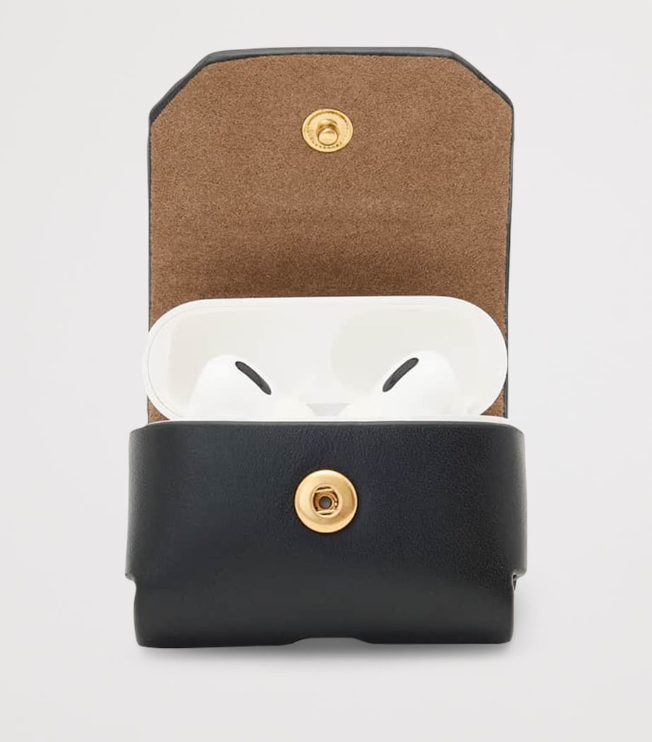 Leather Hex AirPods Case BLACK Image 2