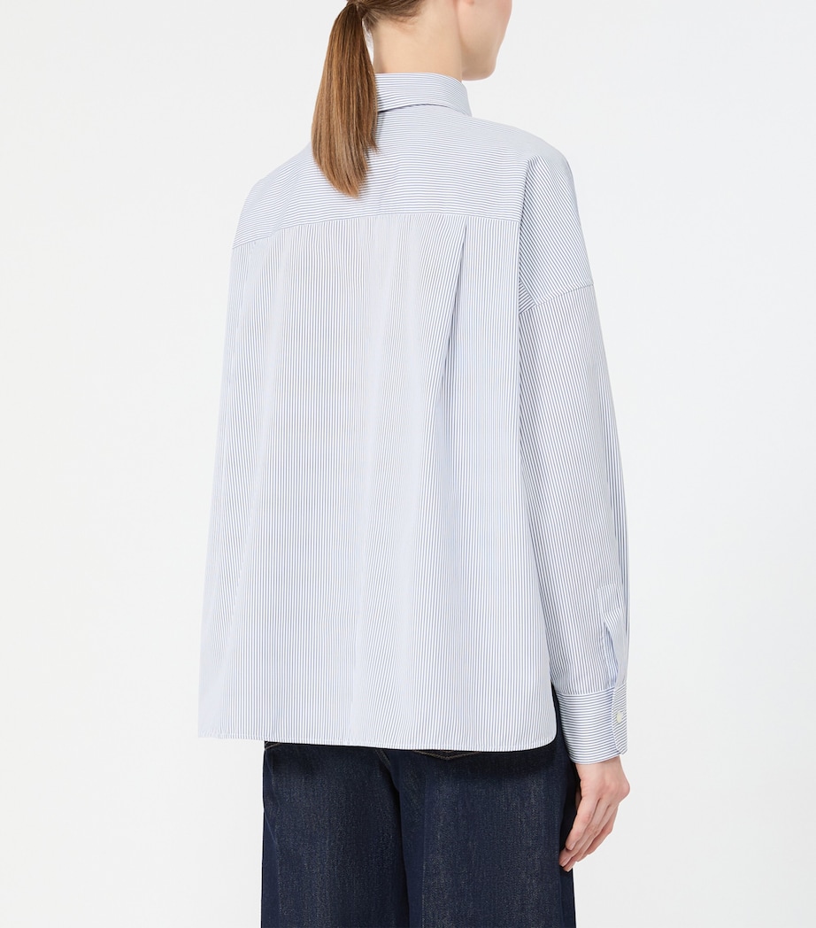 Weekend Max Mara Womens Satin-Front Bandana Print Shirt Kaki Image 4