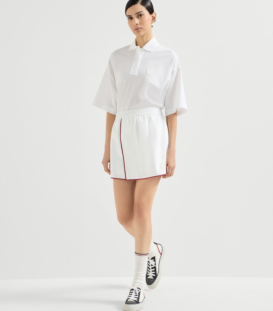 Brunello Cucinelli Womens Technical Logo Mini Skirt Image 3