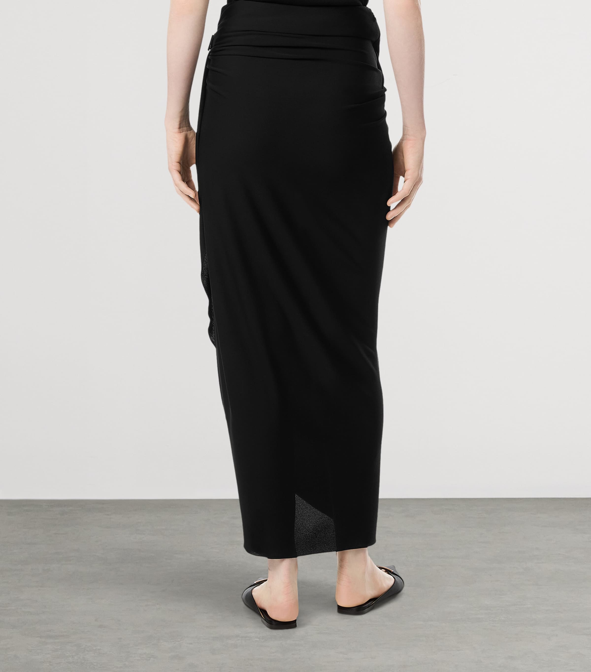 TOM FORD Womens Crepe Jersey Midi Wrap Skirt Naa Image 4