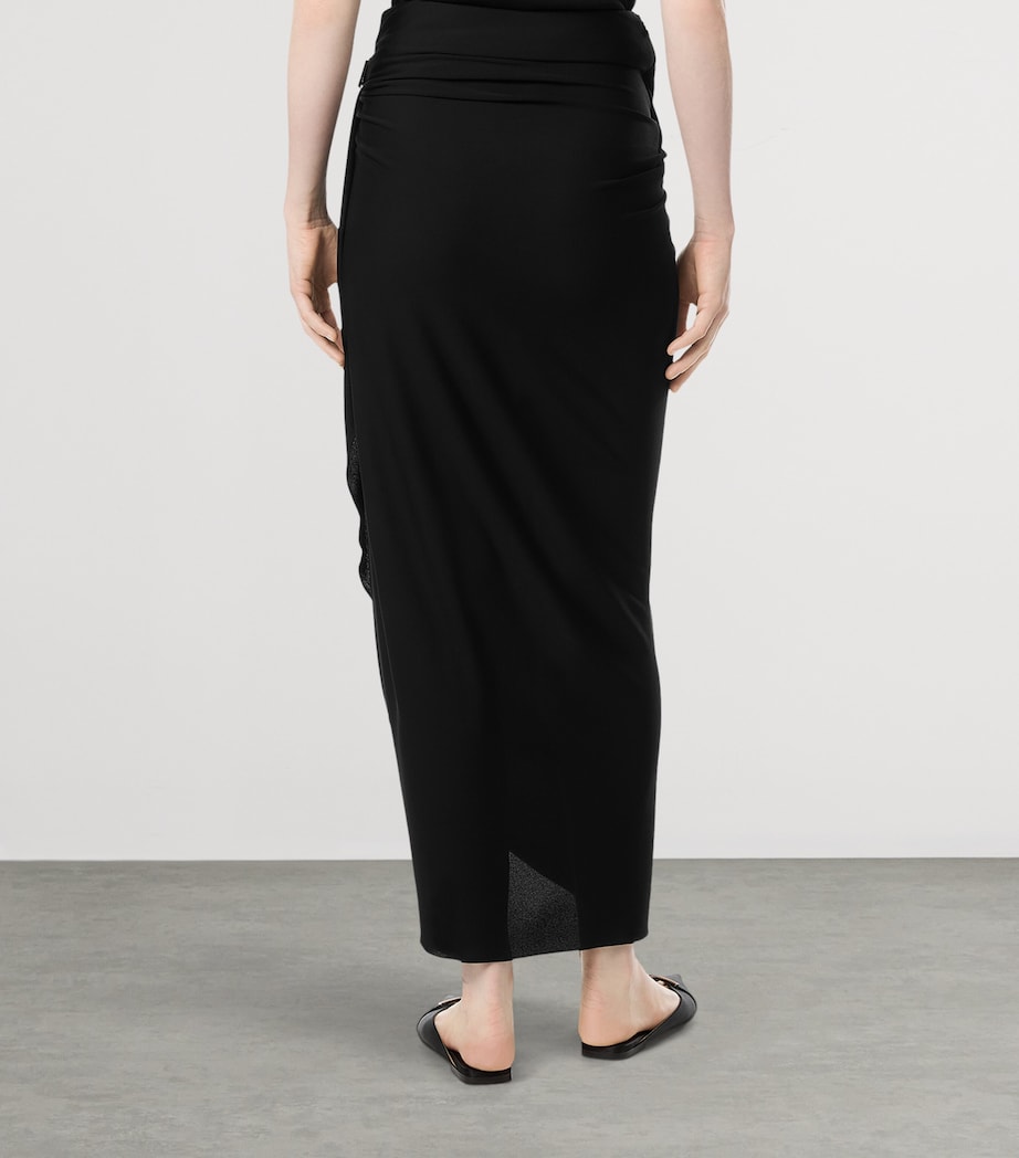 TOM FORD Womens Crepe Jersey Midi Wrap Skirt Naa Image 4
