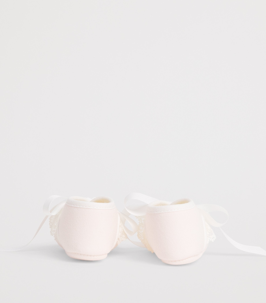 Paz Rodriguez Lace-Trim Ballet Flats Light Pink Image 3