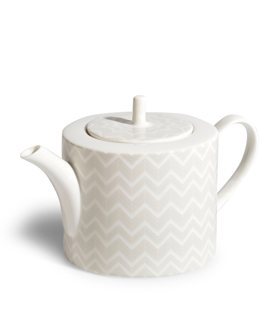 Zigzag Teapot WHITE Image 1
