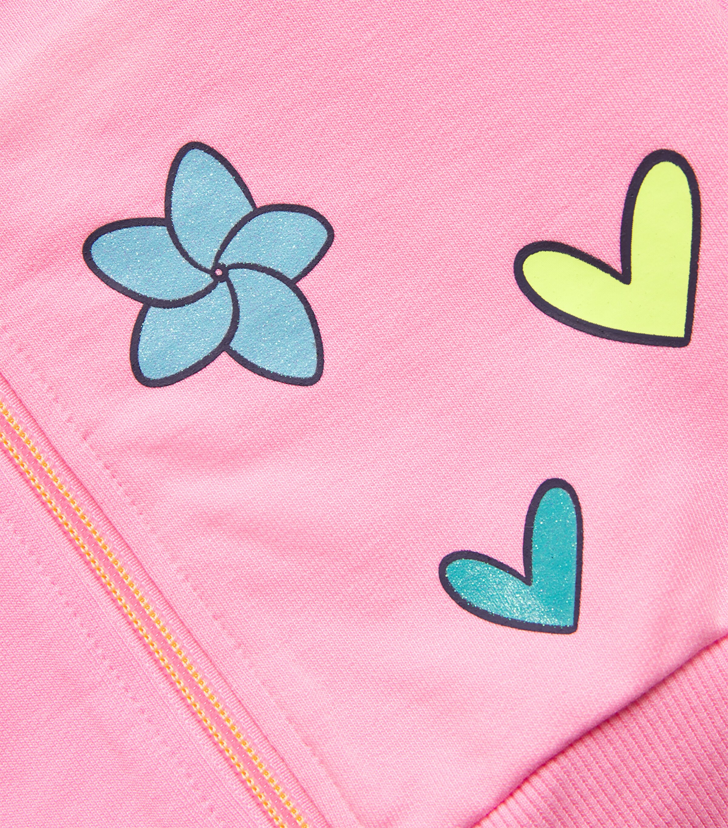 Flower Print Zip-Up Hoodie (2-12 Years) 462 PINK Image 4