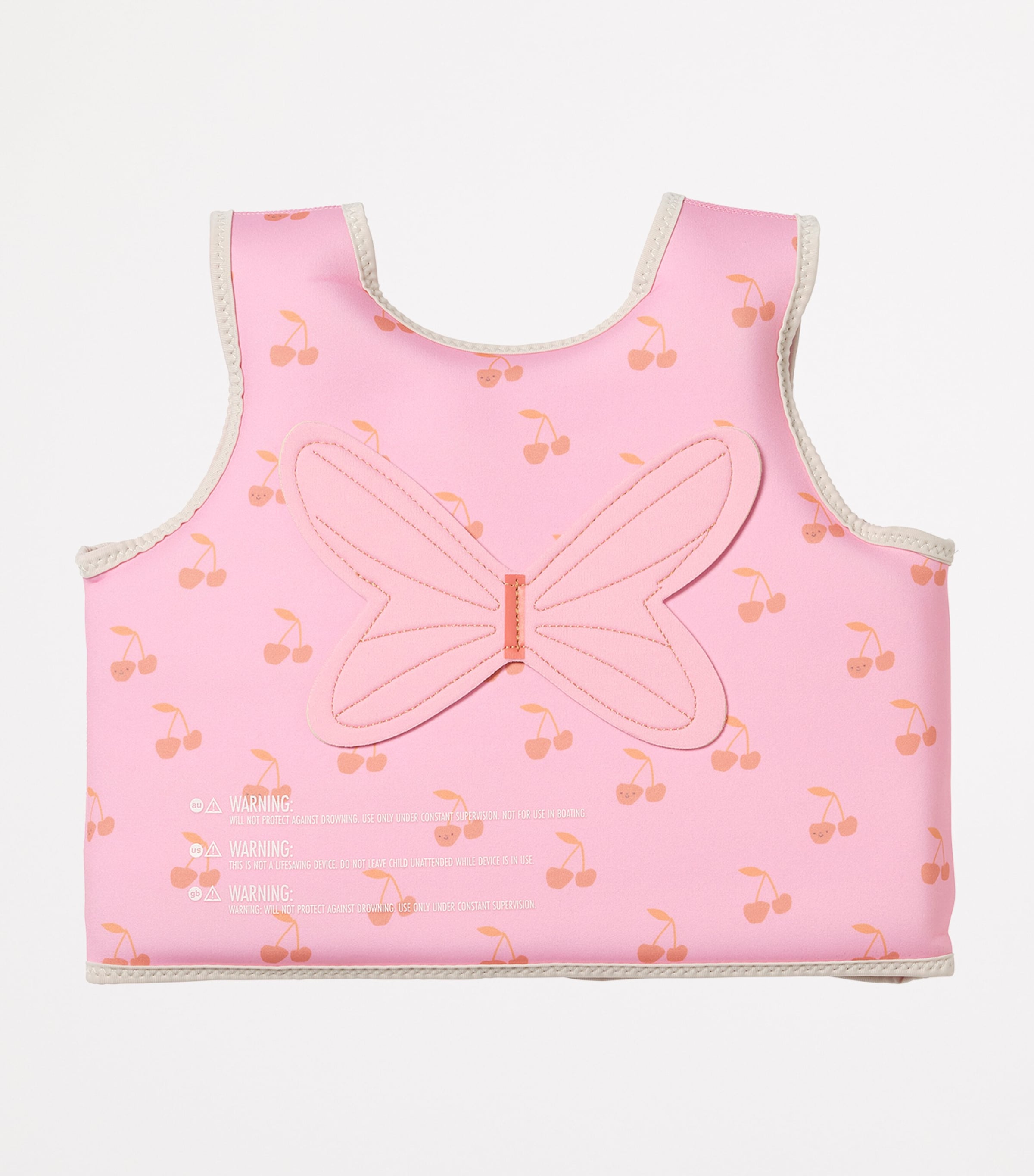 Cherry Print Swimming Vest (3-6 Years) COTTON CANDY Image 3