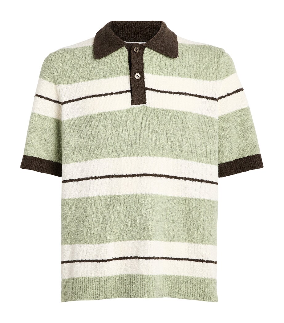 Samsøe Samsøe Mens Cotton-Blend Polo Shirt Desert Sage St. Image 1