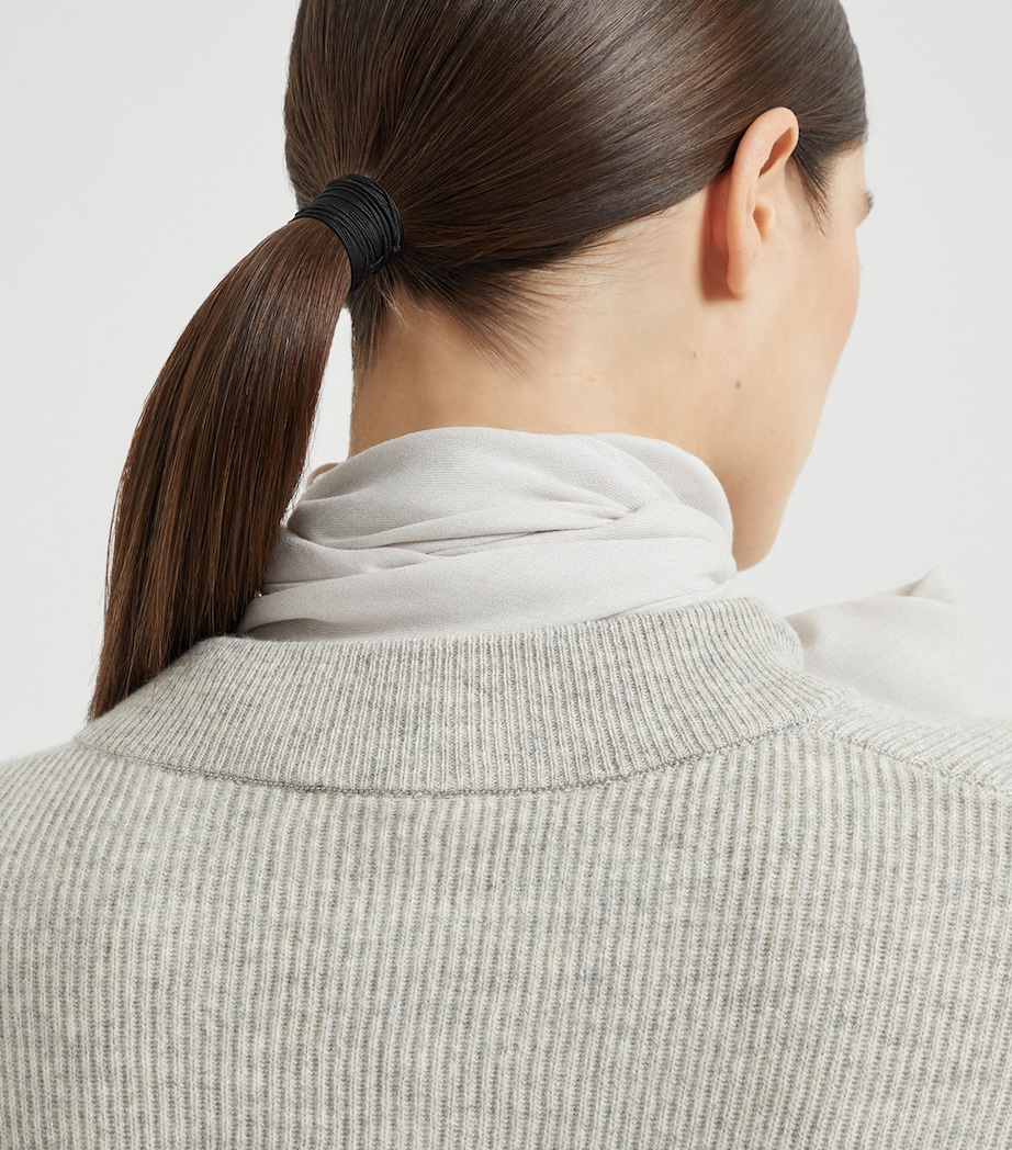 Cashmere Sweater and Pussybow Blouse C8920 Image 6