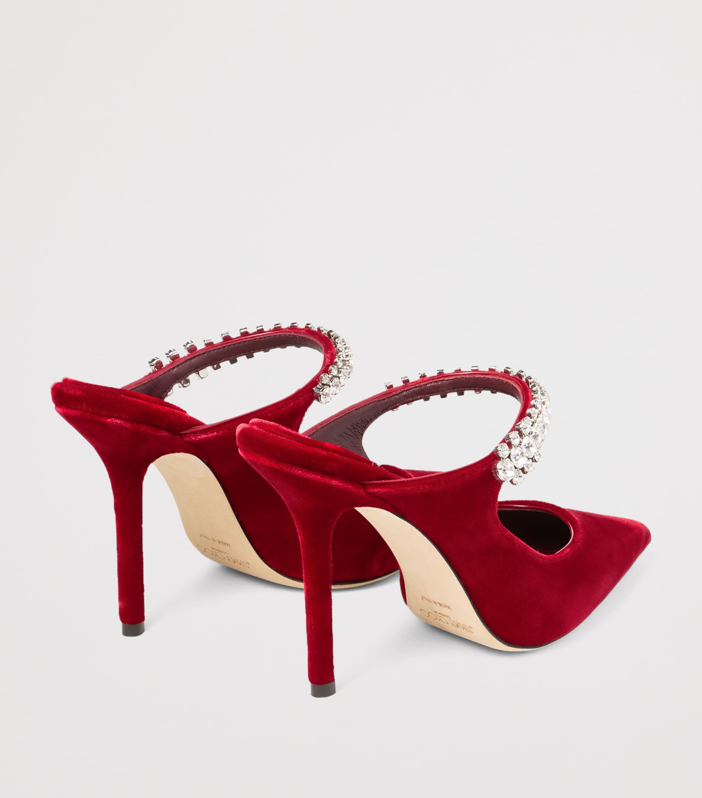 Bing 100 Velvet Mules RUBY RED Image 5