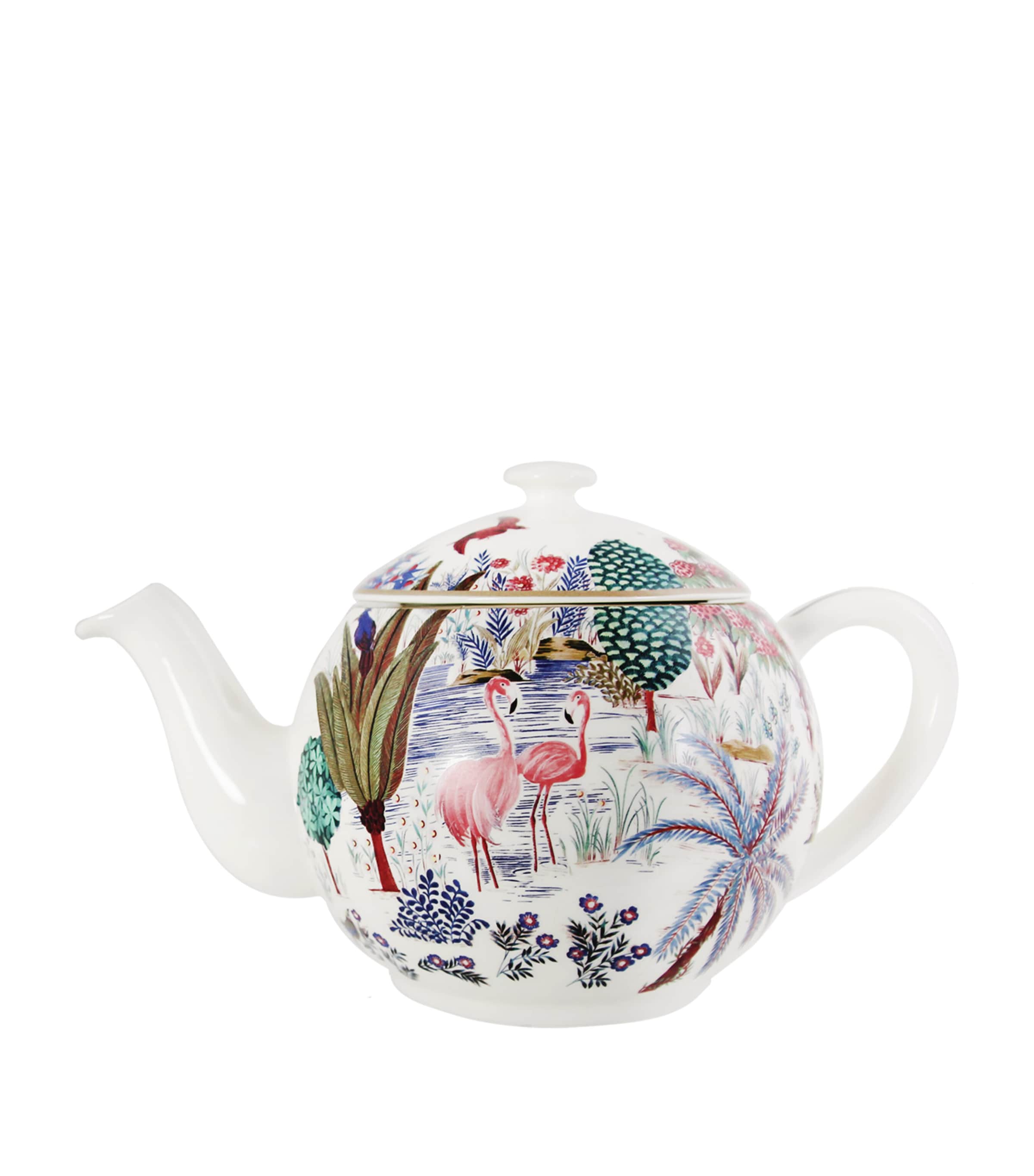 GIEN JARDIN DU PALAIS FLAMINGO TEAPOT