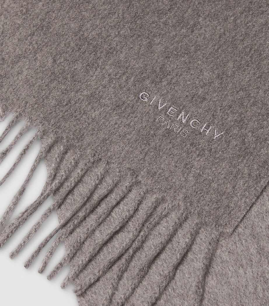 Cashmere Logo Scarf LIGHT GREY MELANGE Image 2