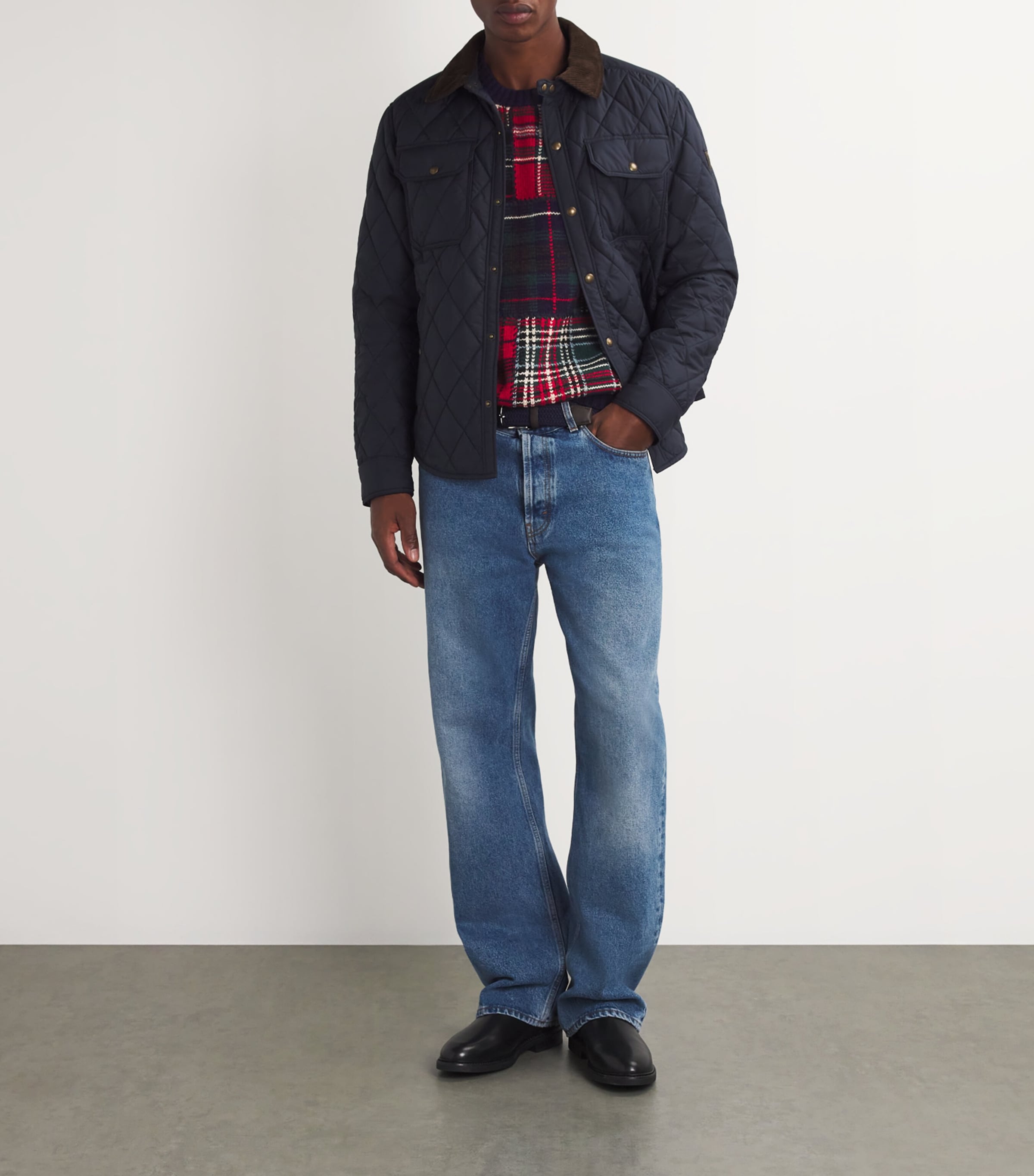 Wool-Blend Patchwork Sweater BLUE Image 2