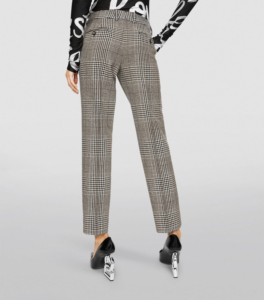 Wool Houndstooth Trousers S8100-CHECK-TARTAN Image 5