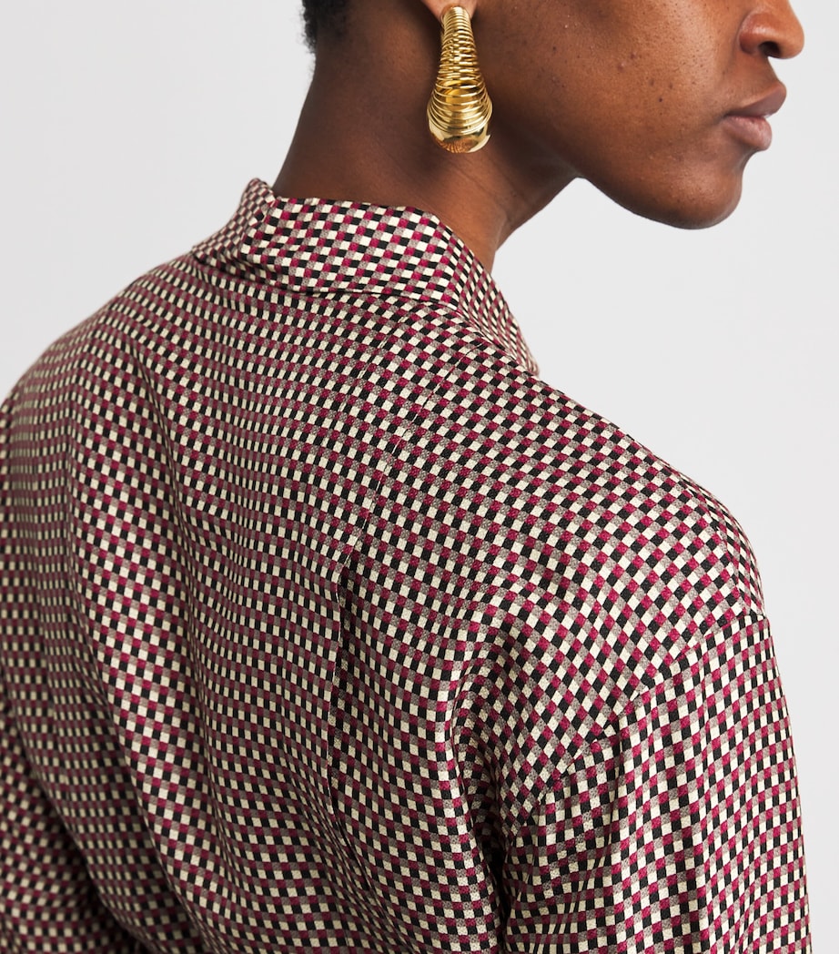 Check Print Orlan Midi Shirt Dress RUBY COMBO Image 6