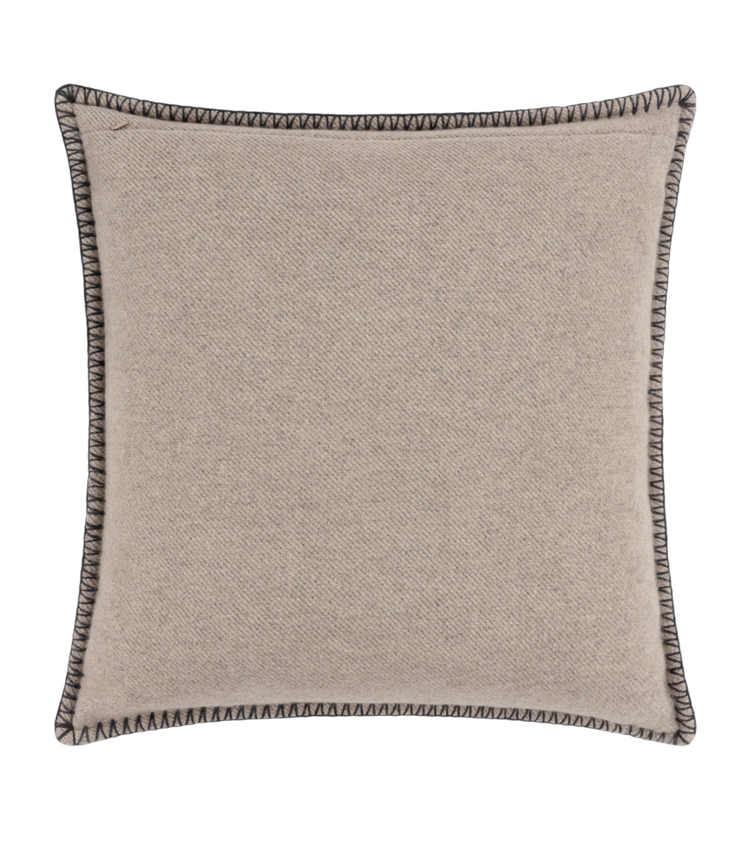Begg x Co Lambswool-Cashmere Valatzu Josef Cushion (51cm x 51cm) Dark Natural Image 2